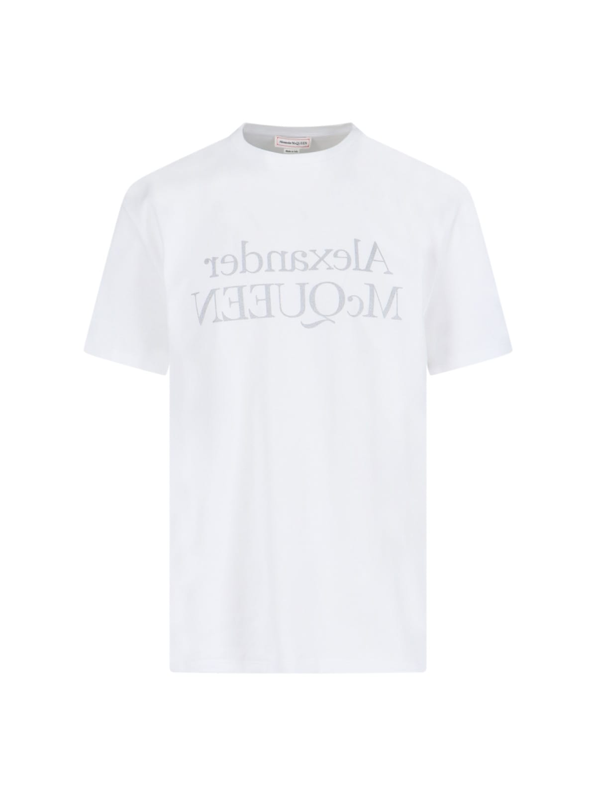 Shop Alexander Mcqueen Logo Riflesso T-shirt In White