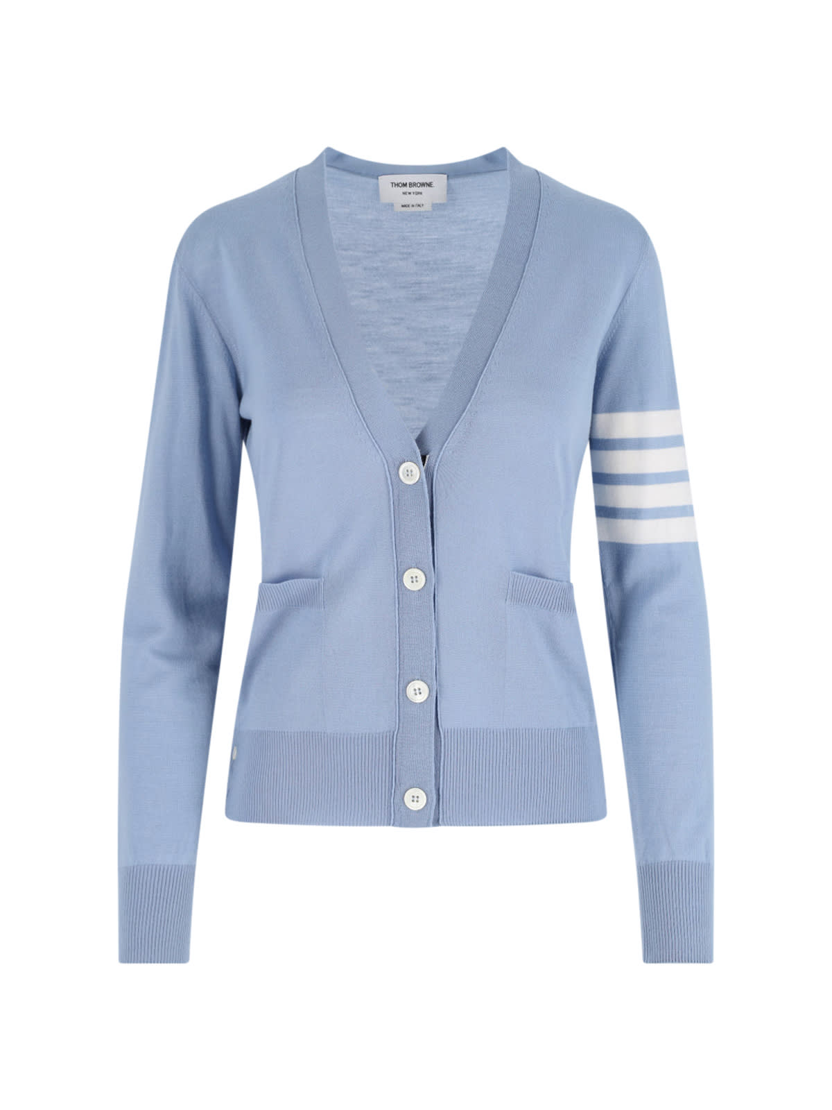 Virgin Wool Cardigan 4-bar - Thom Browne - Modalova