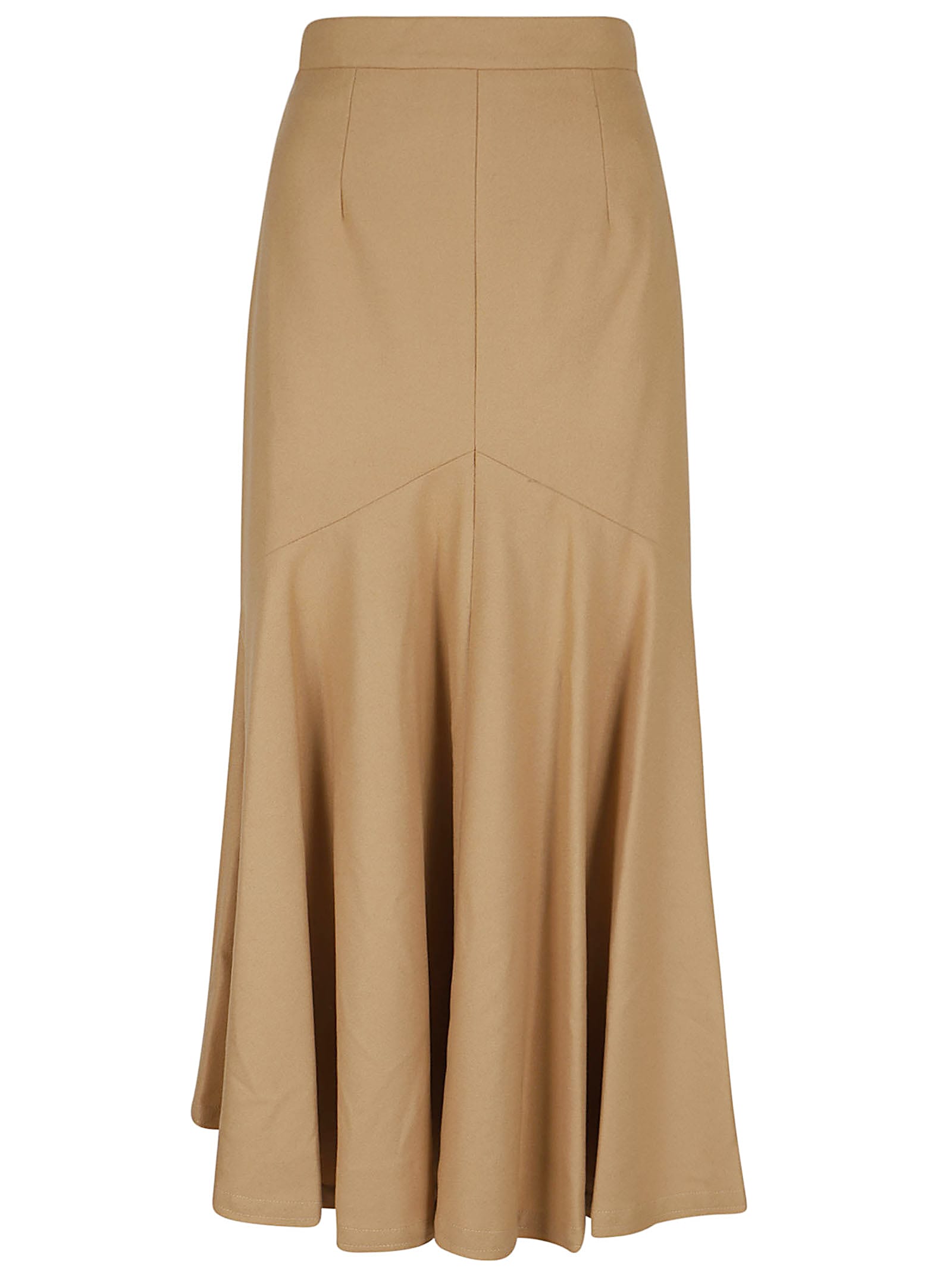 Shop Patou Peplum Skirt In B Gray Sand