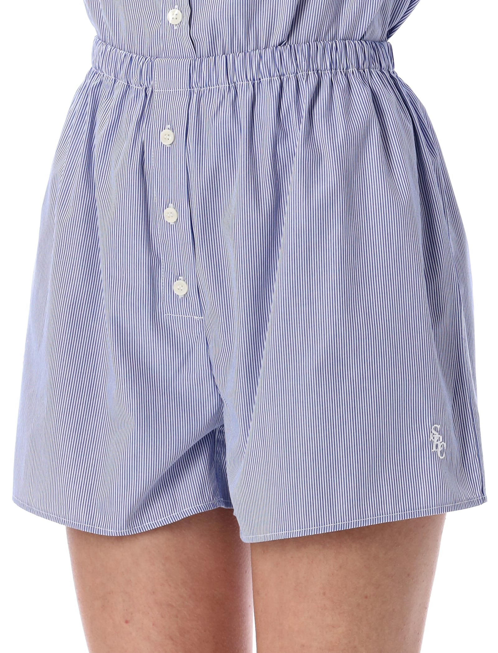 Sporty &amp; Rich Src Mini Boxer Shorts In Blue