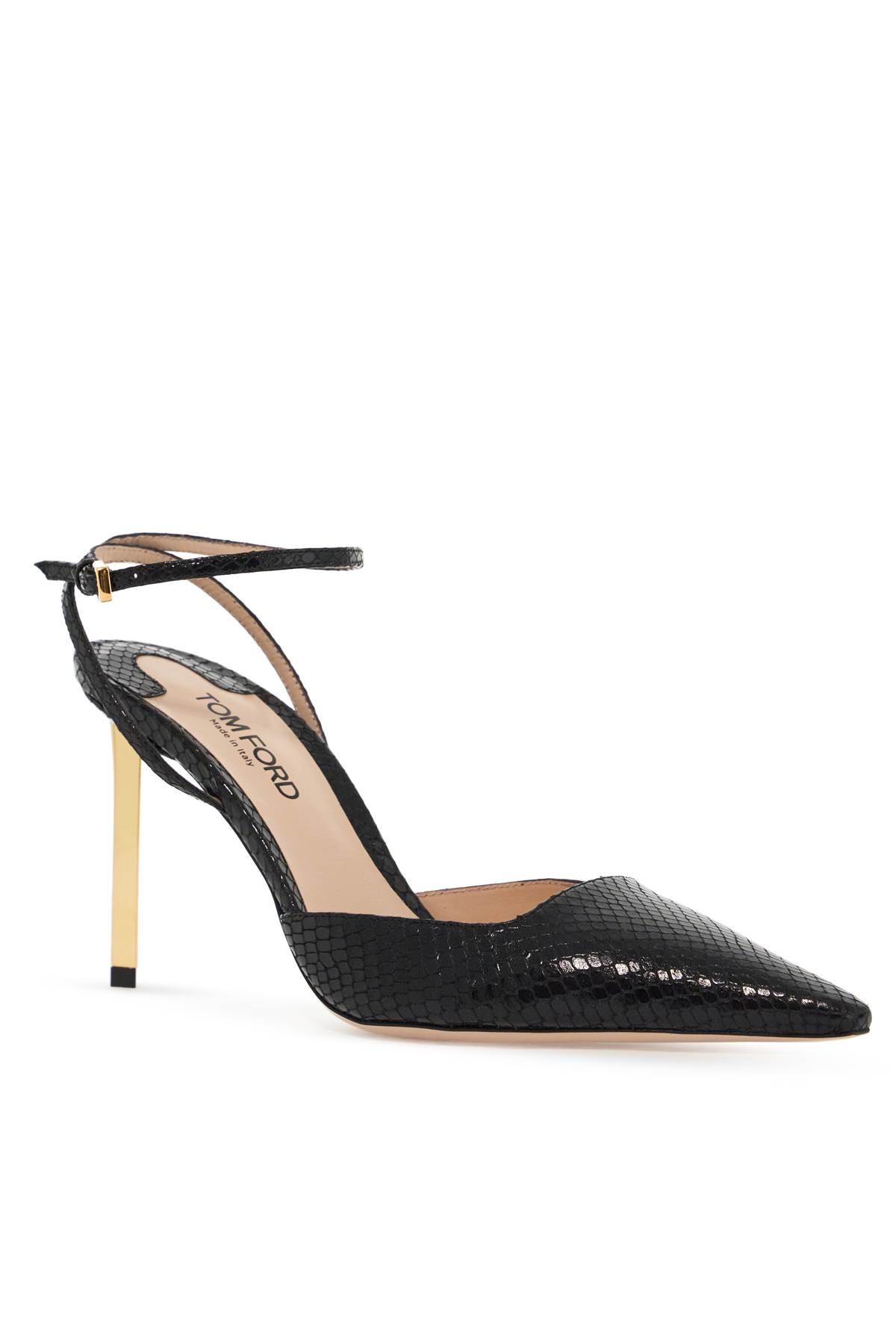 Shop Tom Ford Cocco Print Slingback Dã©col In Black (black)