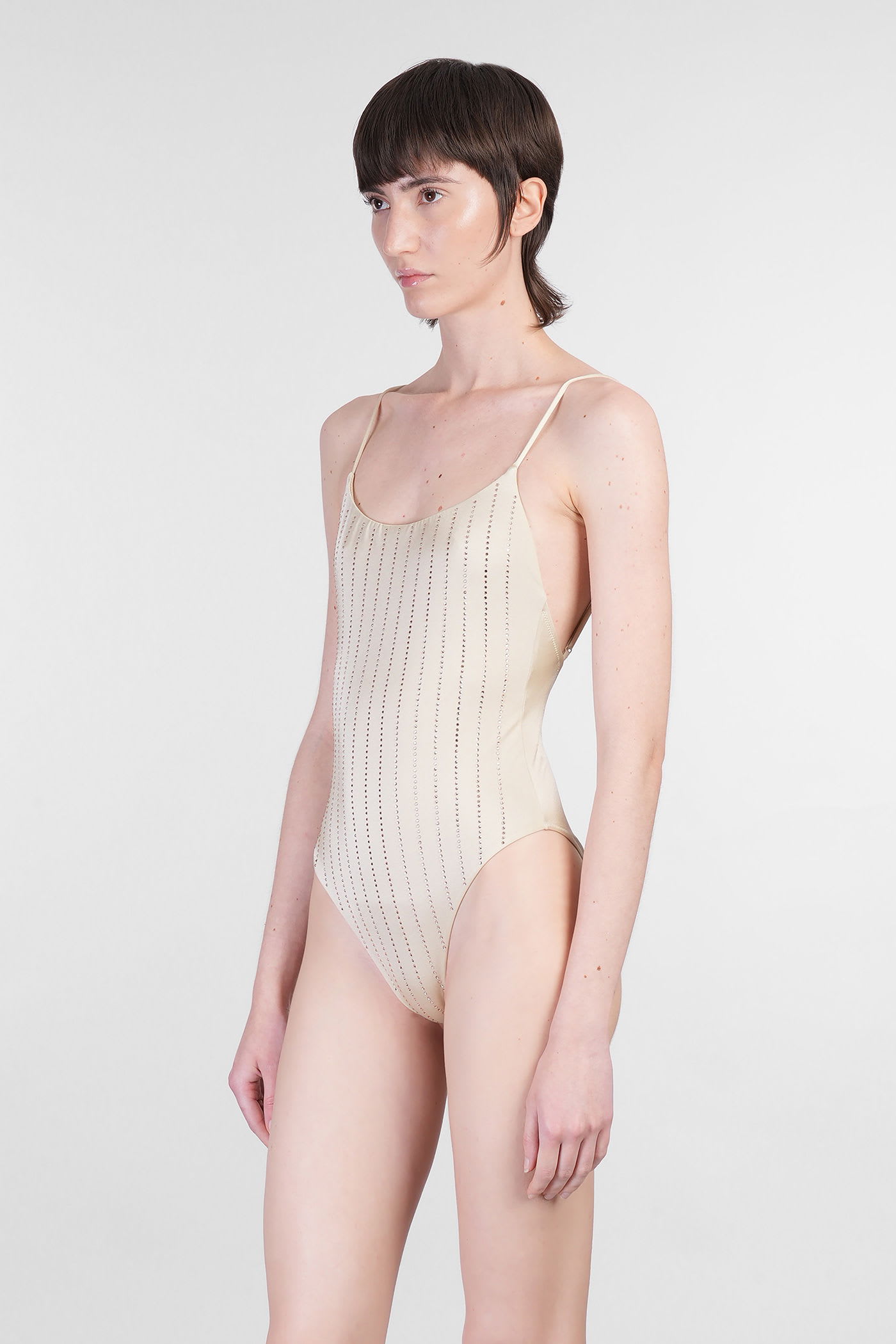 Mc2 Saint Barth Cecille P Beachwear In Taupe Polyamide In Neutral