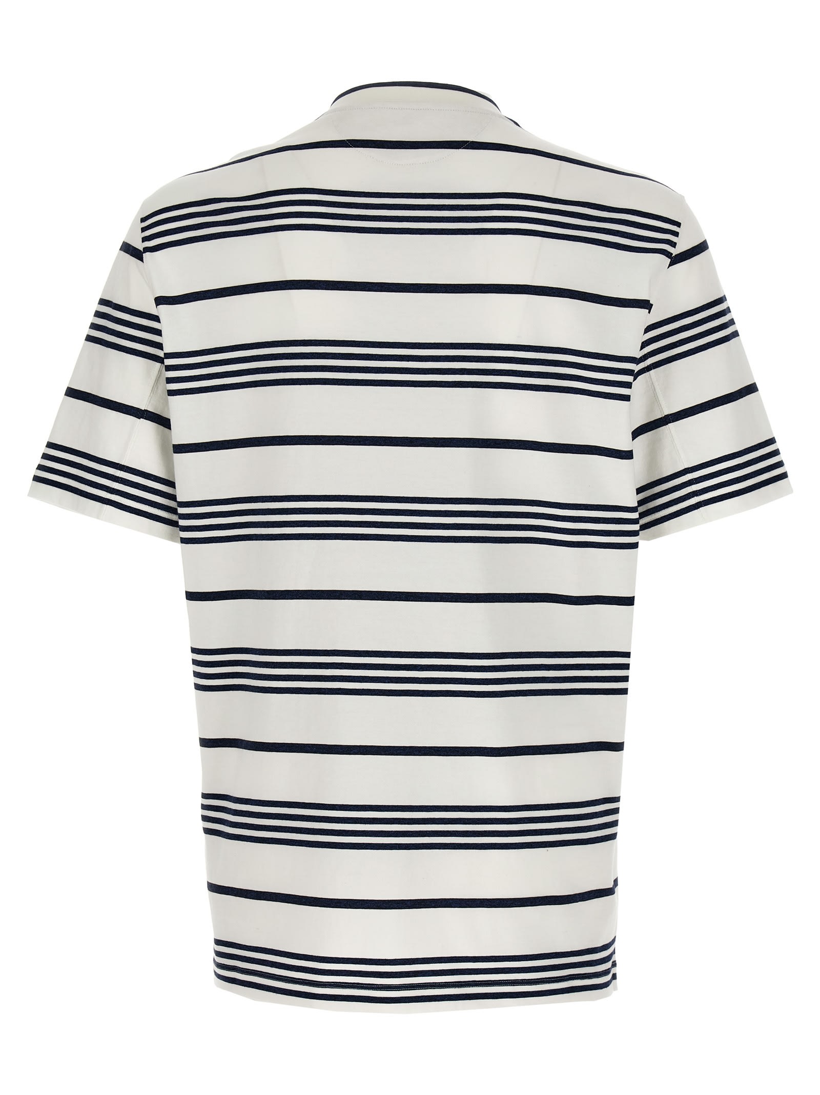 Shop Brunello Cucinelli Striped T-shirt In Multicolor