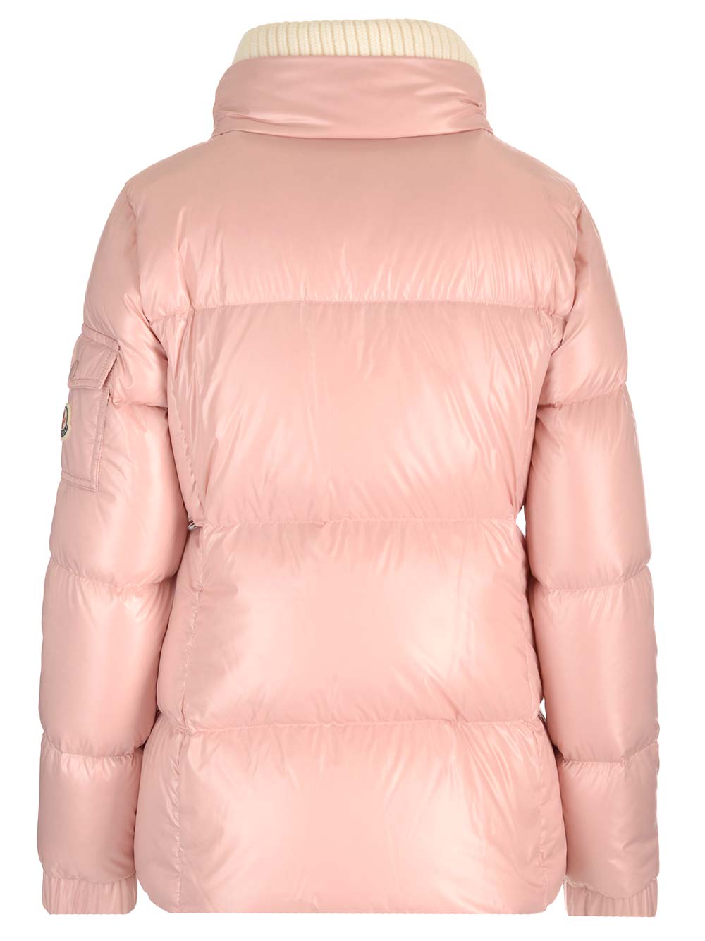 Shop Moncler Pink Vistule Short Down Jacket