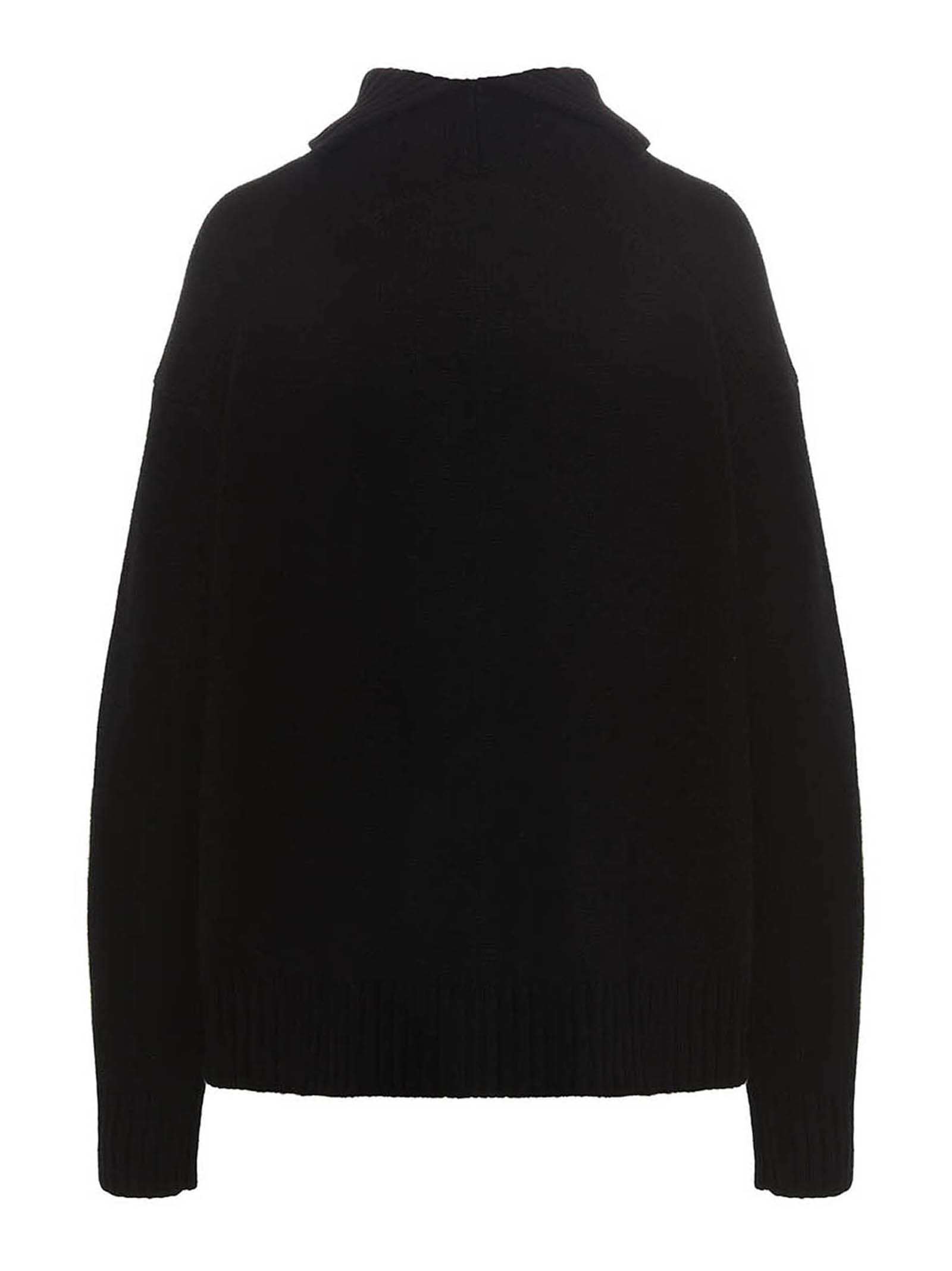 Shop Jil Sander Cashmere Blend Sweater In Black