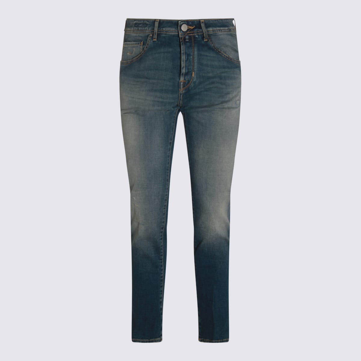 Jacob Cohen Straight Five-pocket Trousers Featuring Belt Loops In Blue
