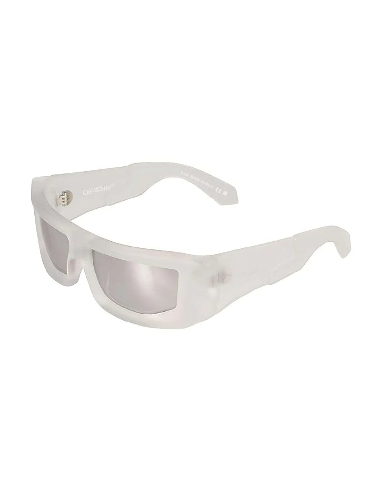 Shop Off-white Volcanite Sunglasses Crystal M Sunglasses In Silver