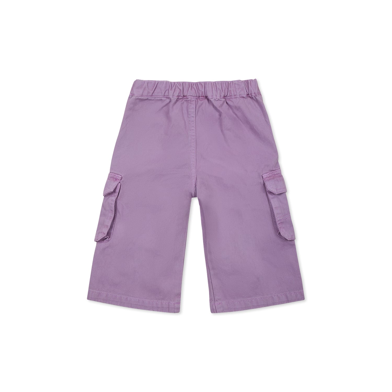 Diesel Purple Trousers For Baby Girl With Logo In Violet