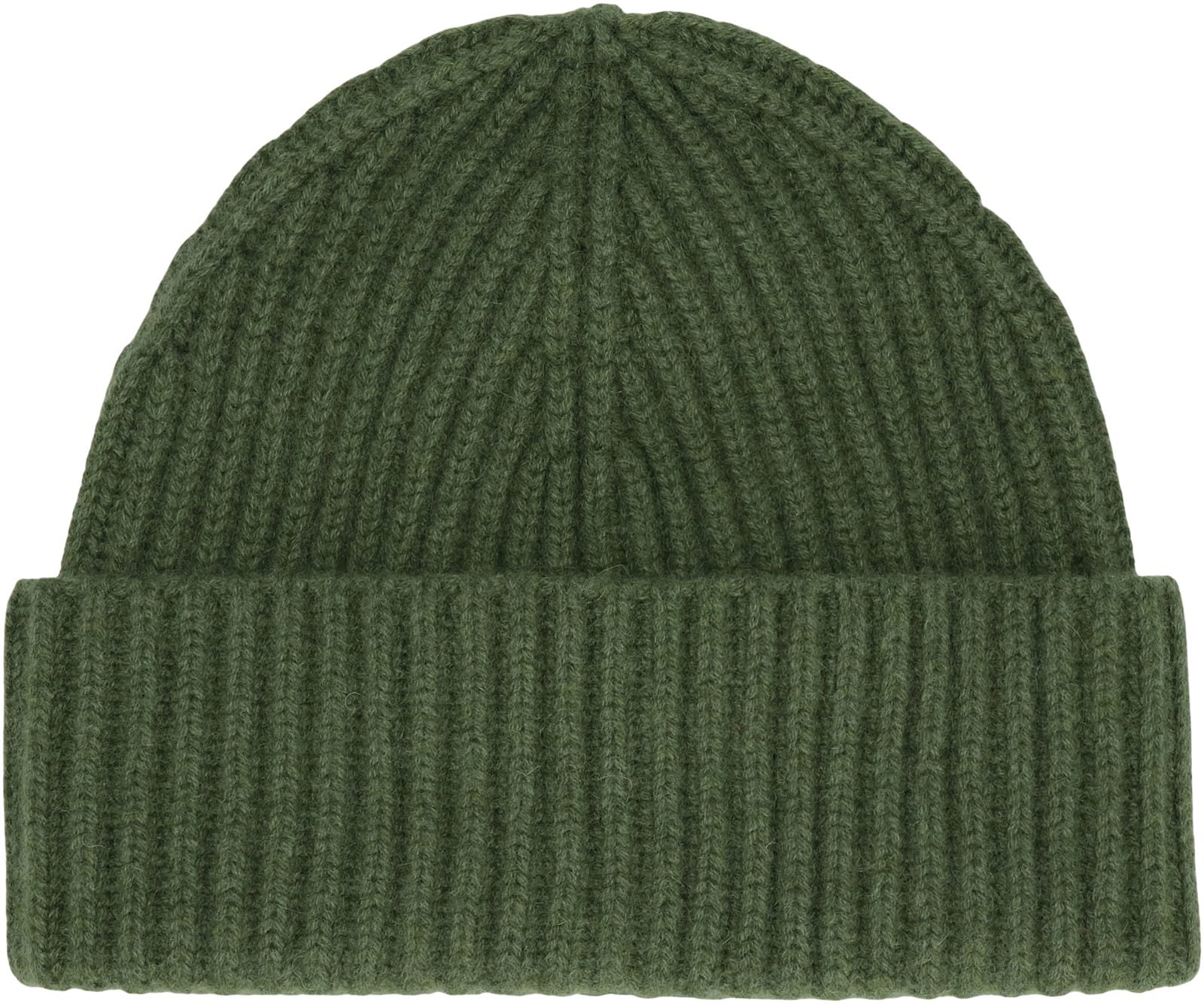Moorer Davis Knitted Beanie In Green
