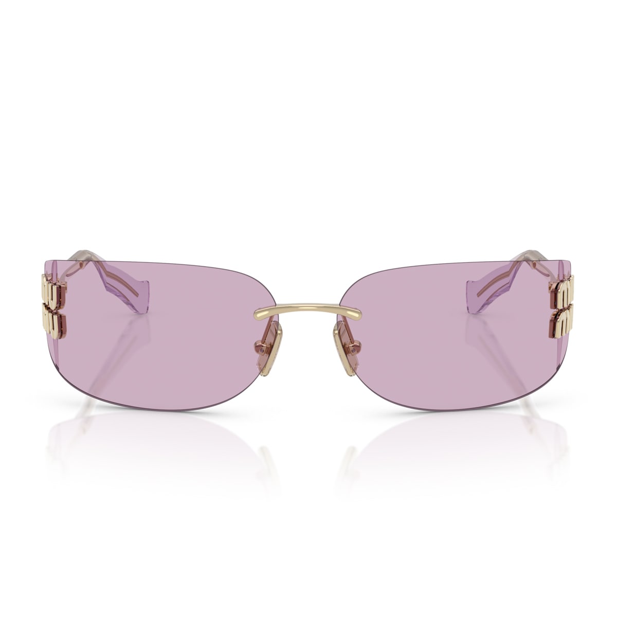 Miu Miu 0mu A51s Aube A51s Zvn90o Oro Pallido Sunglasses In Pink