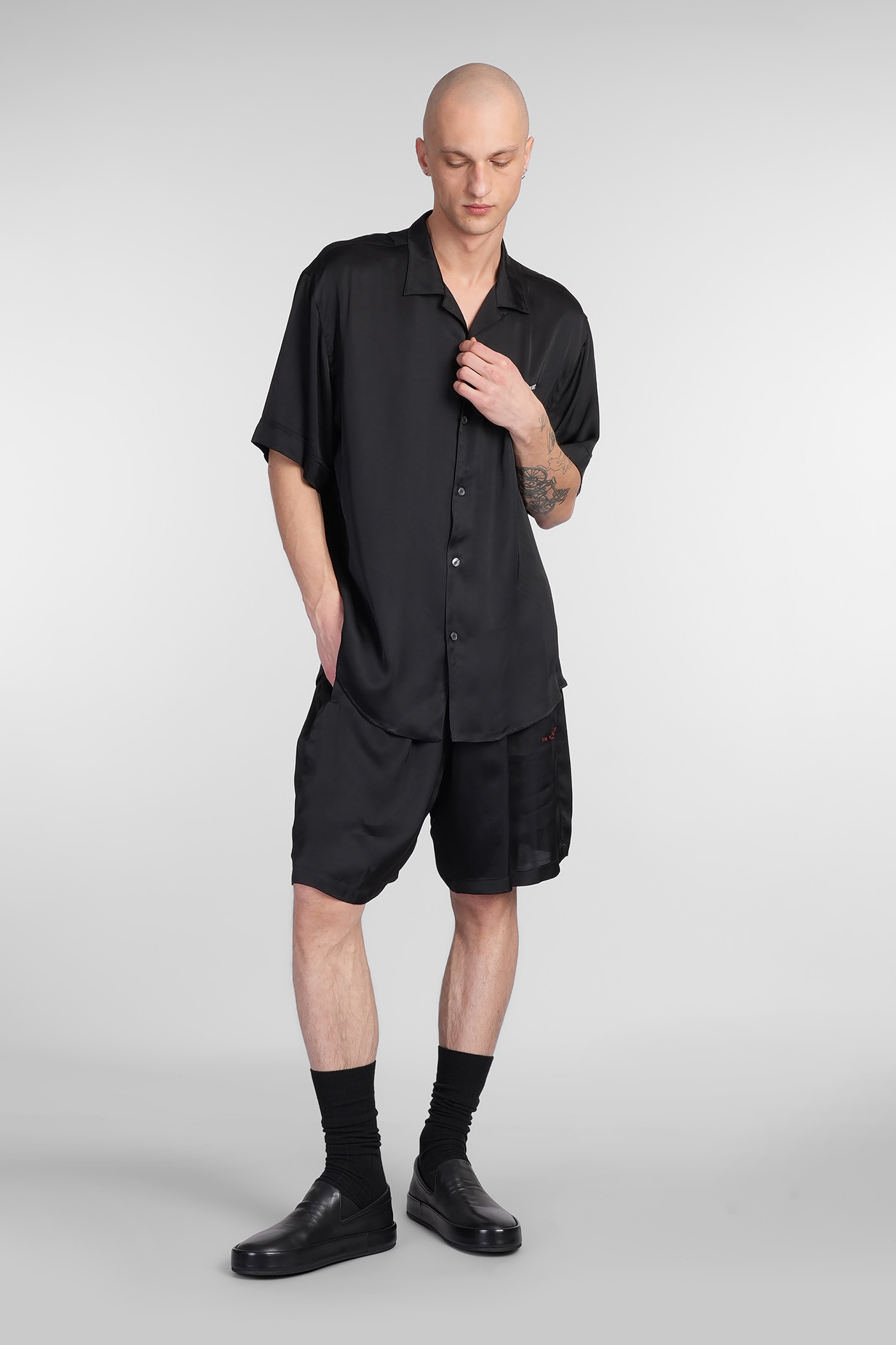 Ih Nom Uh Nit Shorts In Black Viscose In Black