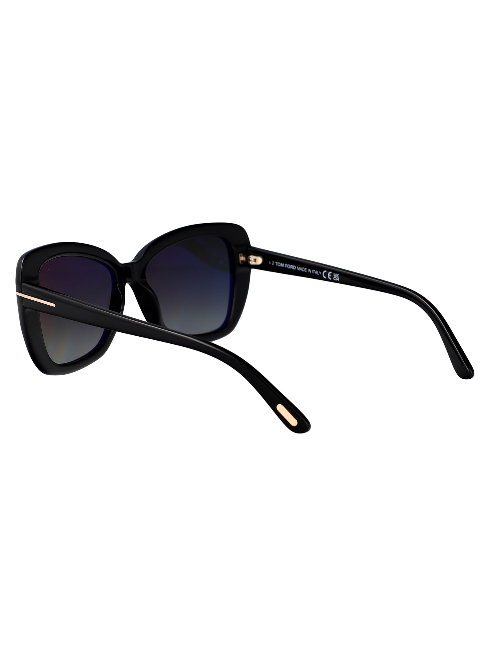 Tom Ford Sunglasses In 01b Nero Lucido / Fumo Grad
