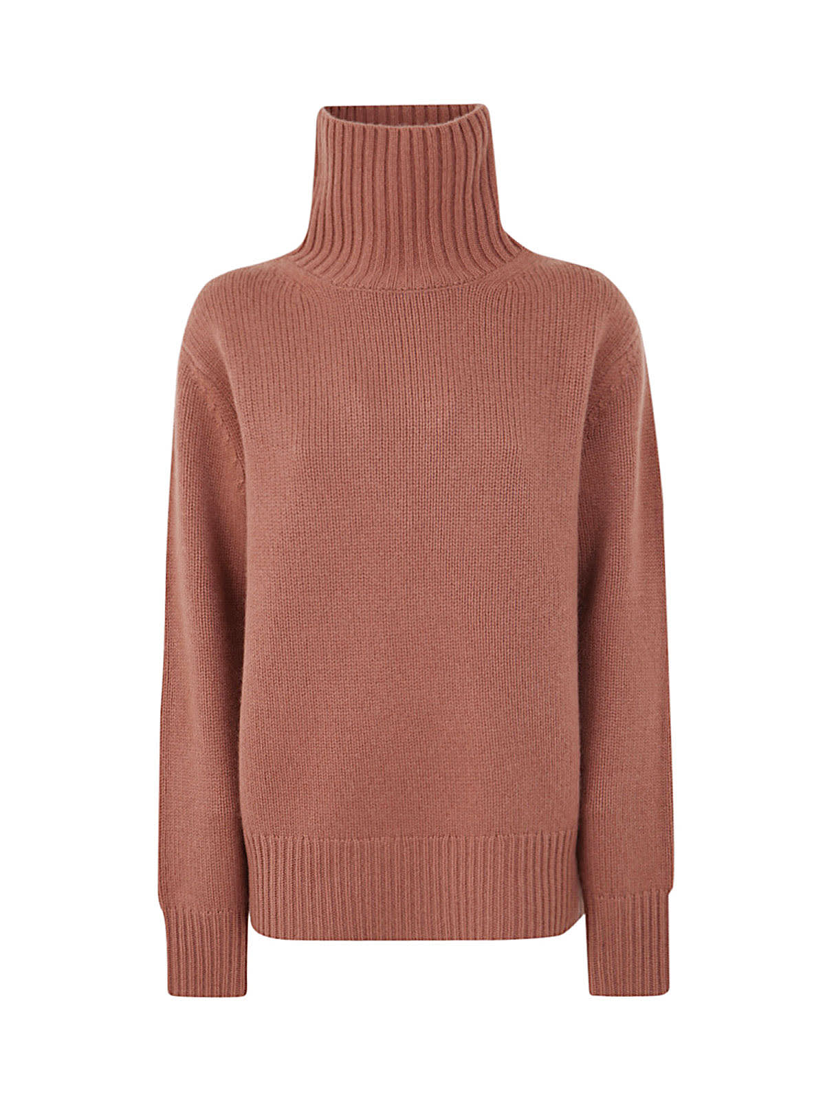 Joseph High Nk Ls Luxe Cashmere In Mauve