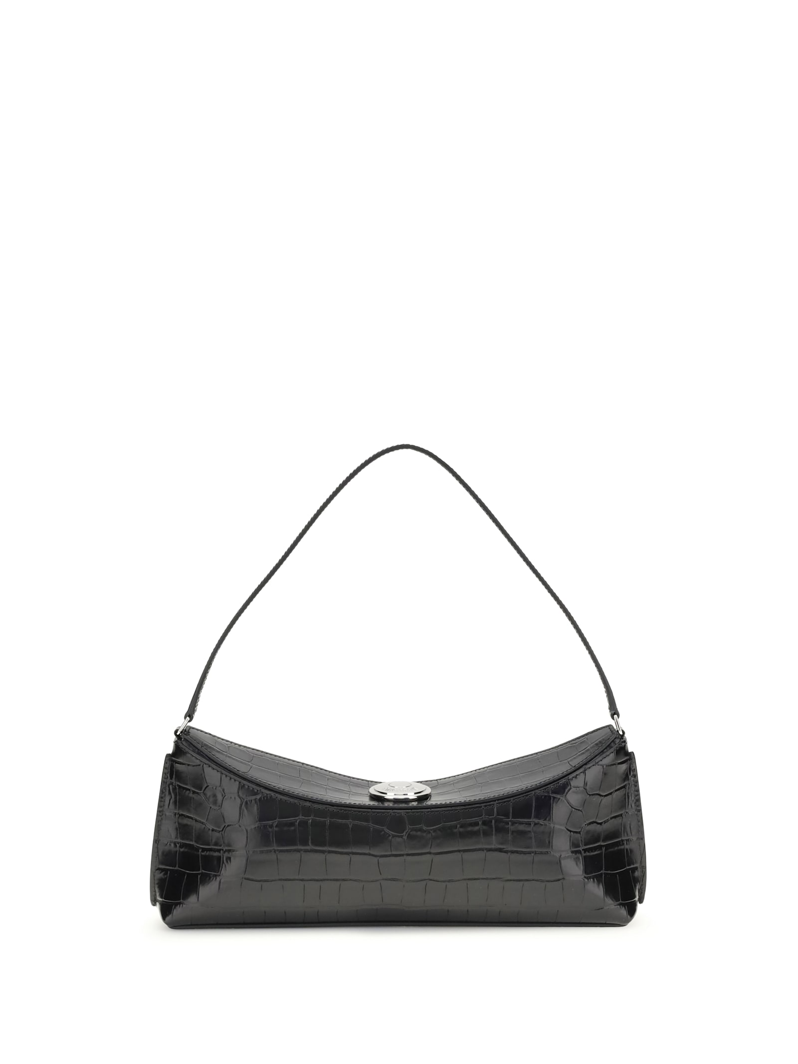 Jacquemus Women Ovalo Shoulder Bag In Black