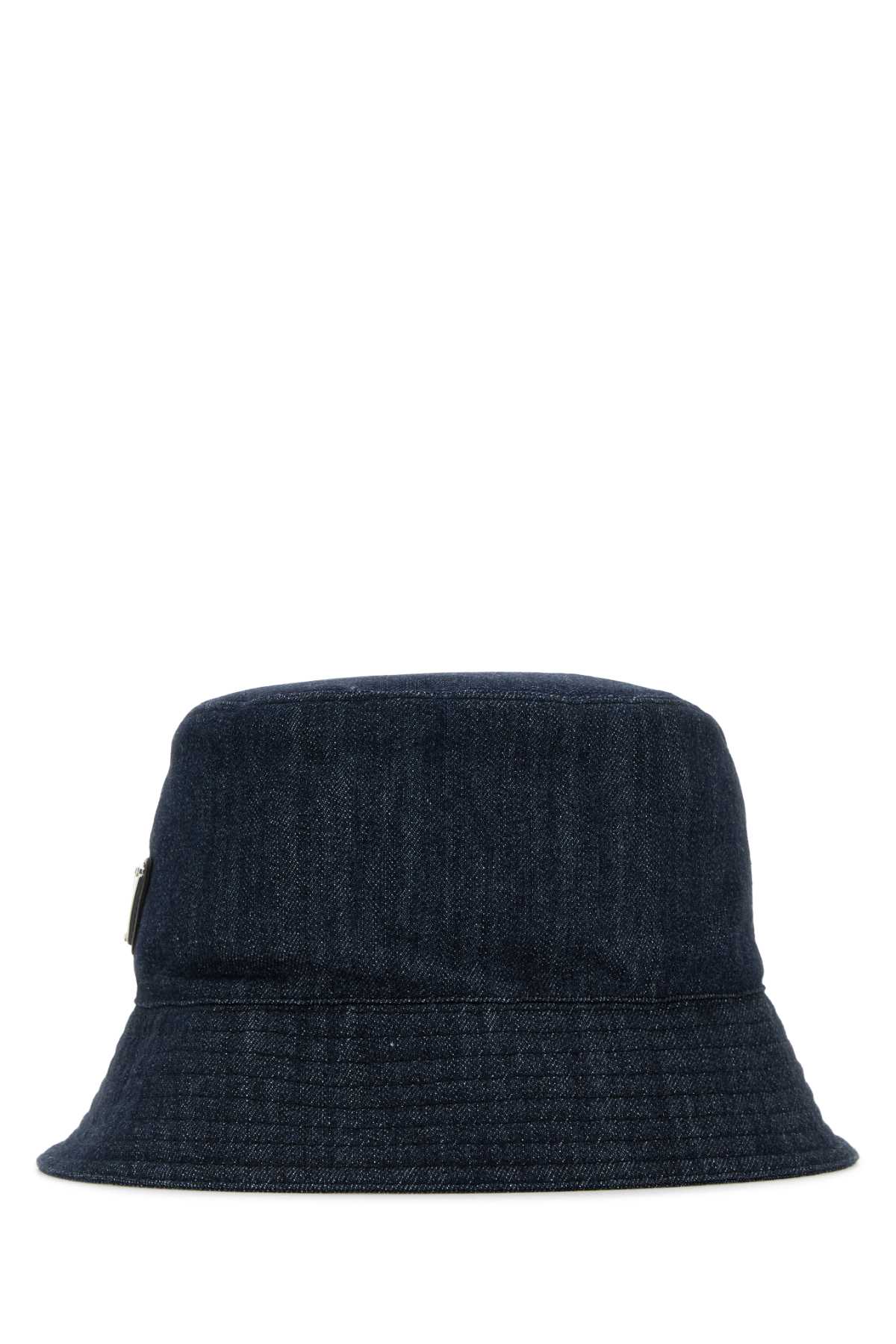 Prada Denim Bucket Hat In Blue