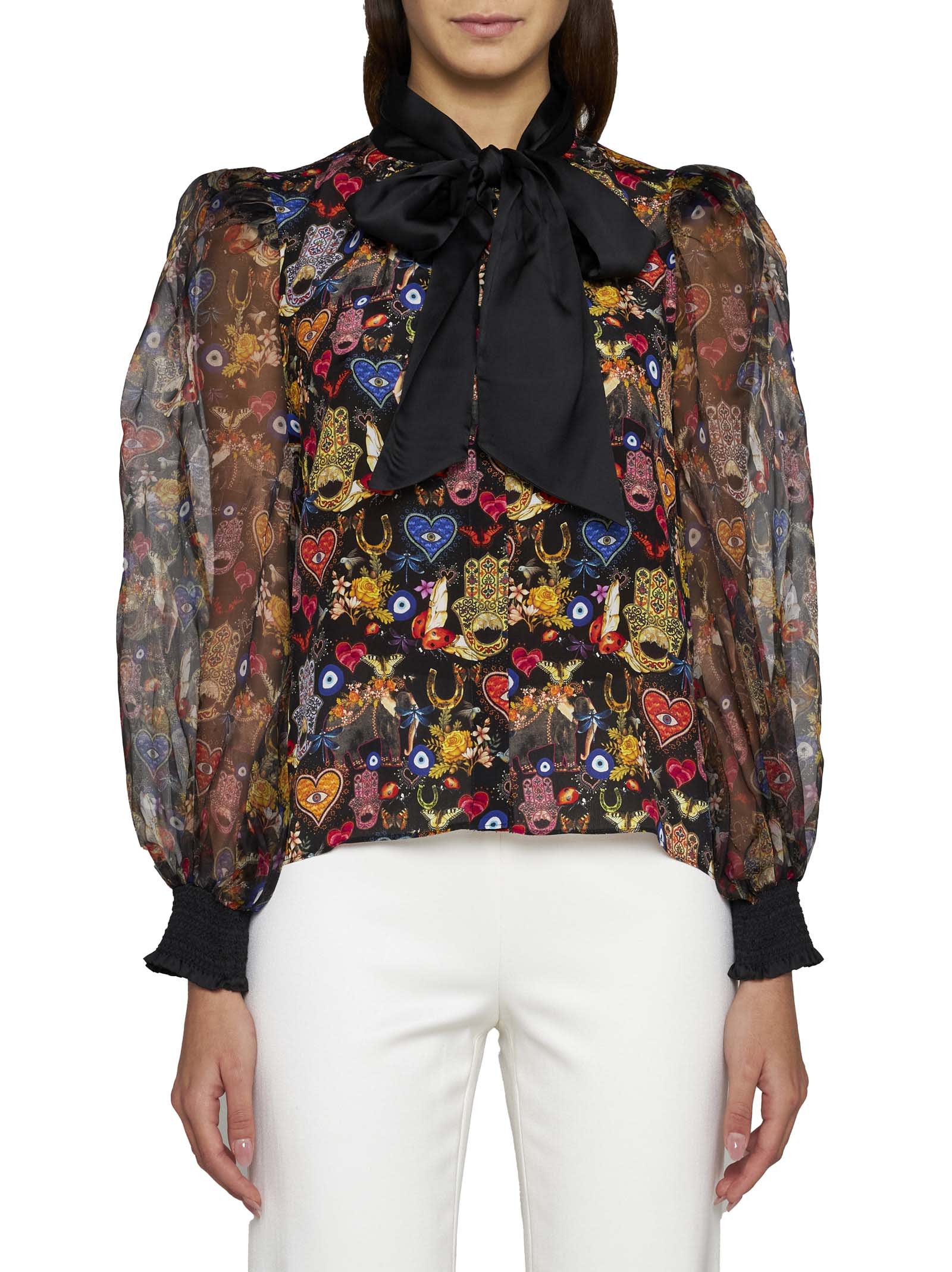 Shop Alice And Olivia Shirt In Ethereal Sm