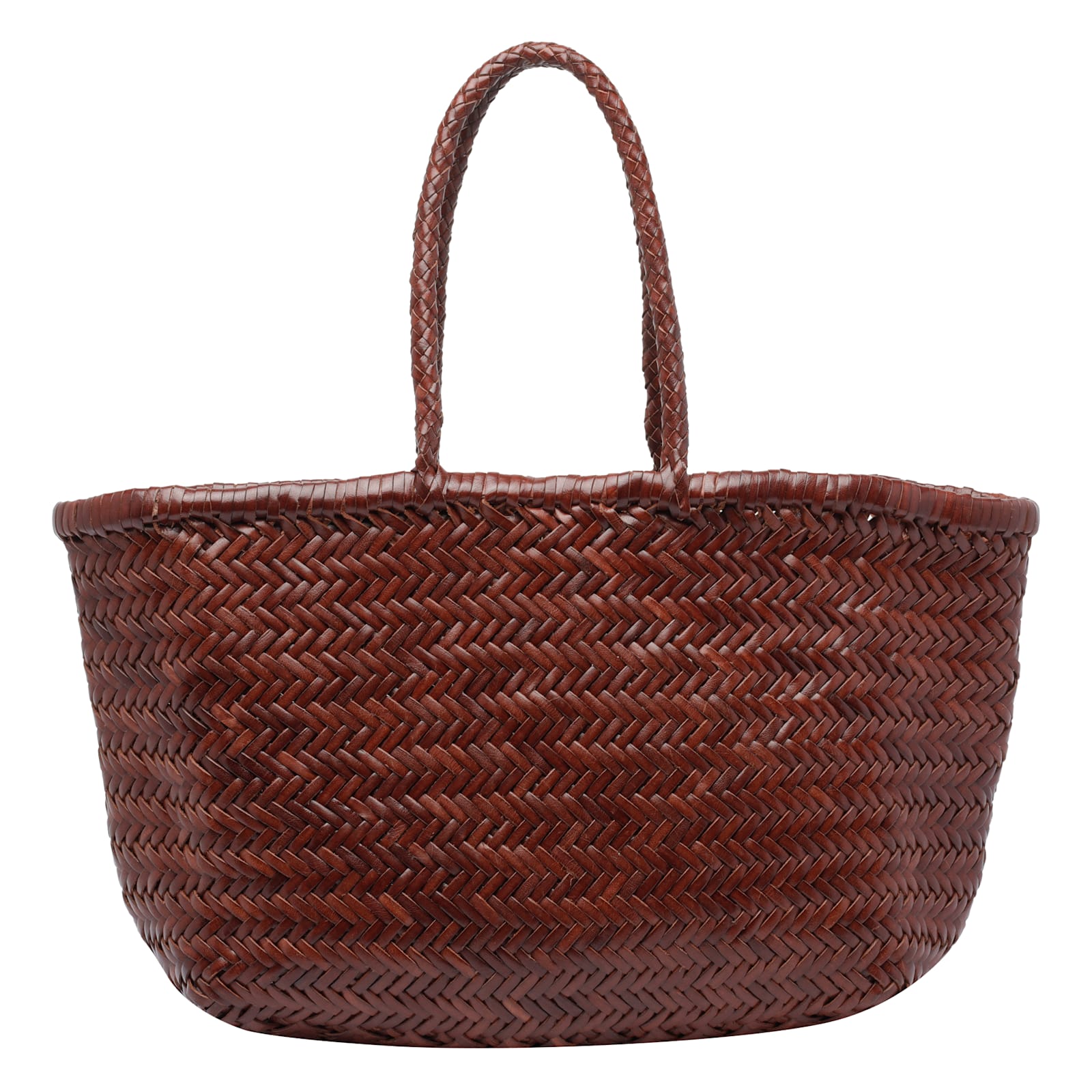 Dragon Diffusion Women Big Bamboo Triple Jump Basket Bag In Brown