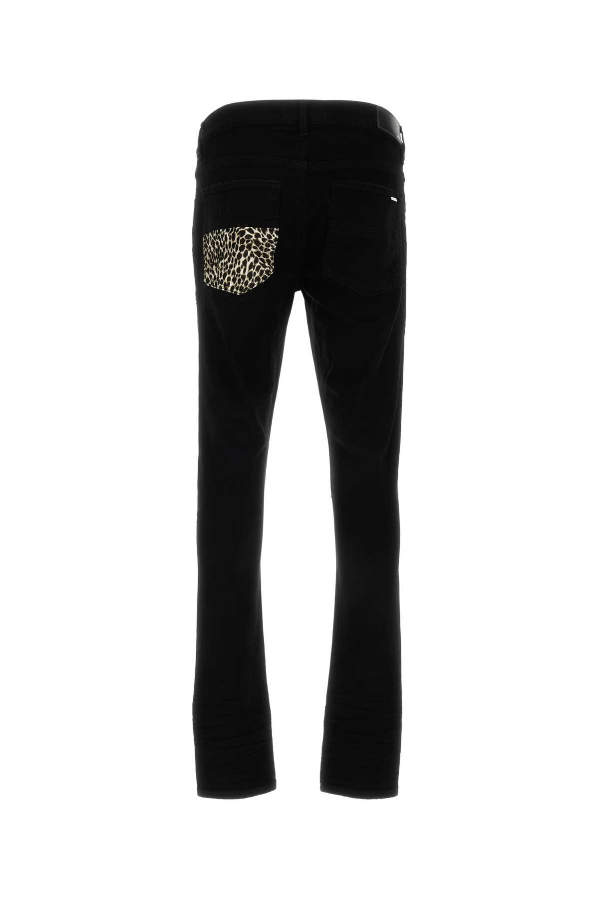 Shop Amiri Black Stretch Denim Jeans