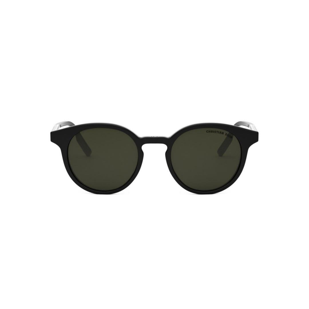 Dior Tag R1i 49mm Small Round Sunglasses In 01n - Black