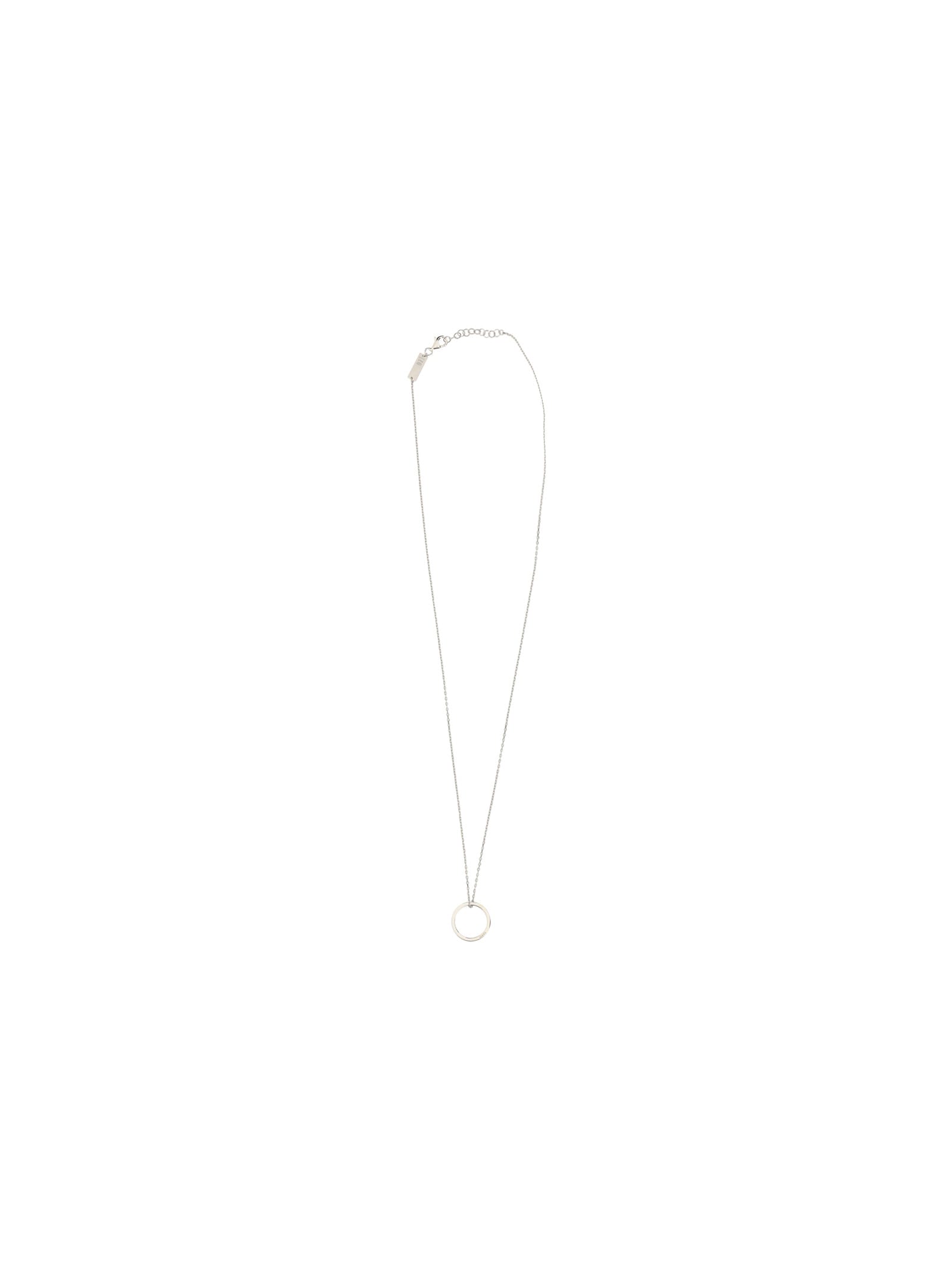 Shop Maison Margiela Chain Ring Necklace In Palladio Plating