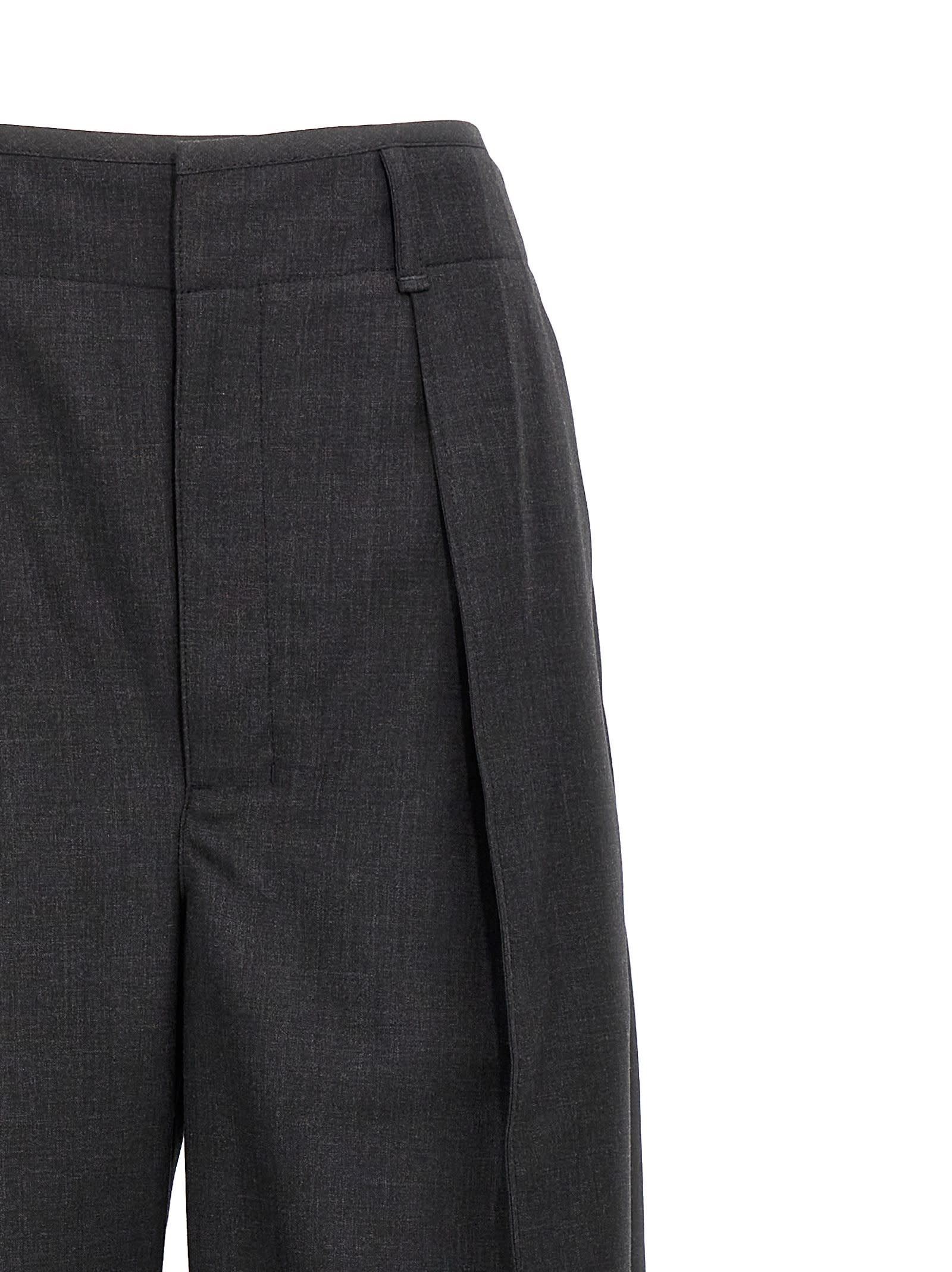 Shop Lemaire Curved Volume Tailored Pants In Gray