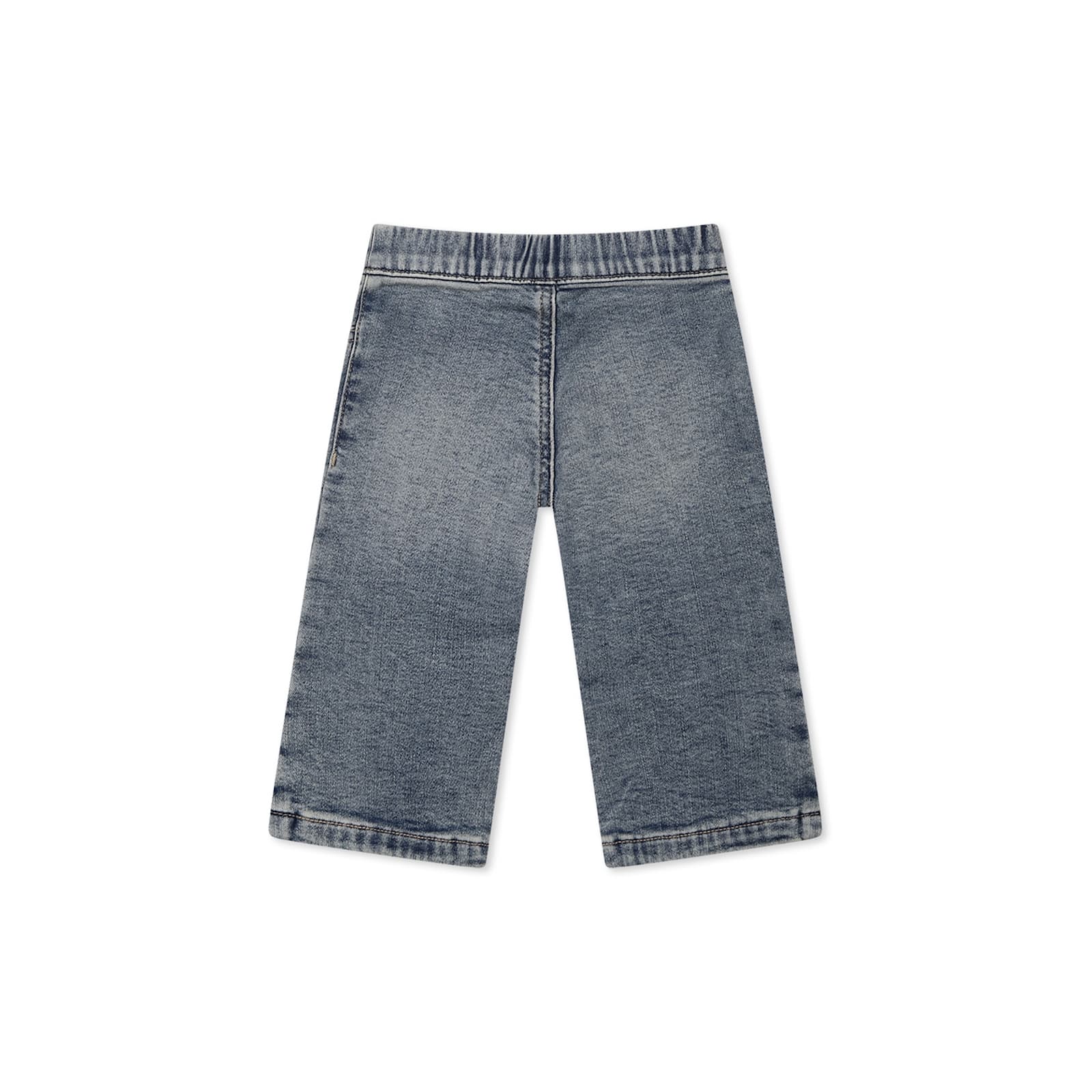 Diesel Blue Jeans For Baby Girl With Logo In Denim