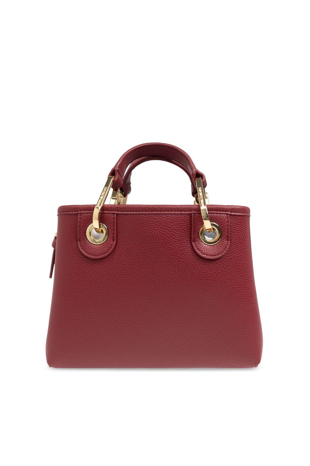 Shop Emporio Armani Bag Type Shopper In Bordeaux