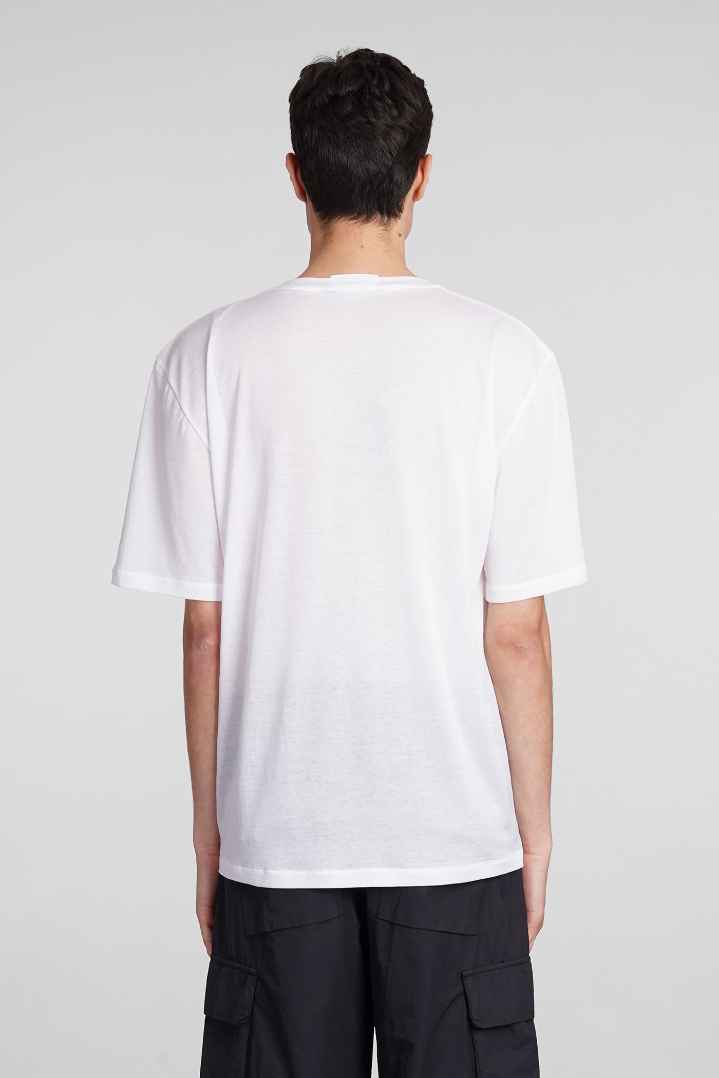 Shop Laneus Crewneck Man T-shirt In White Cotton