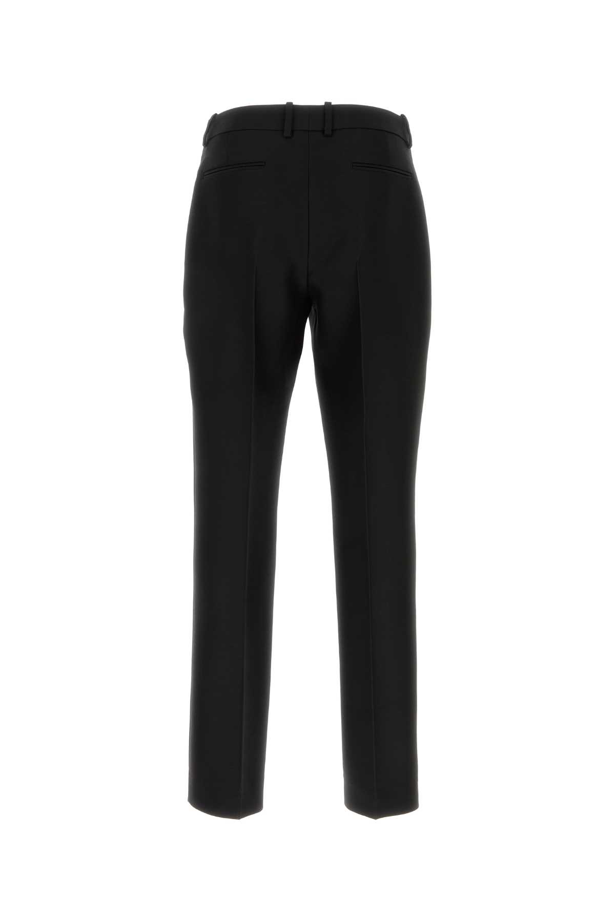 Black Wool Blend Pant