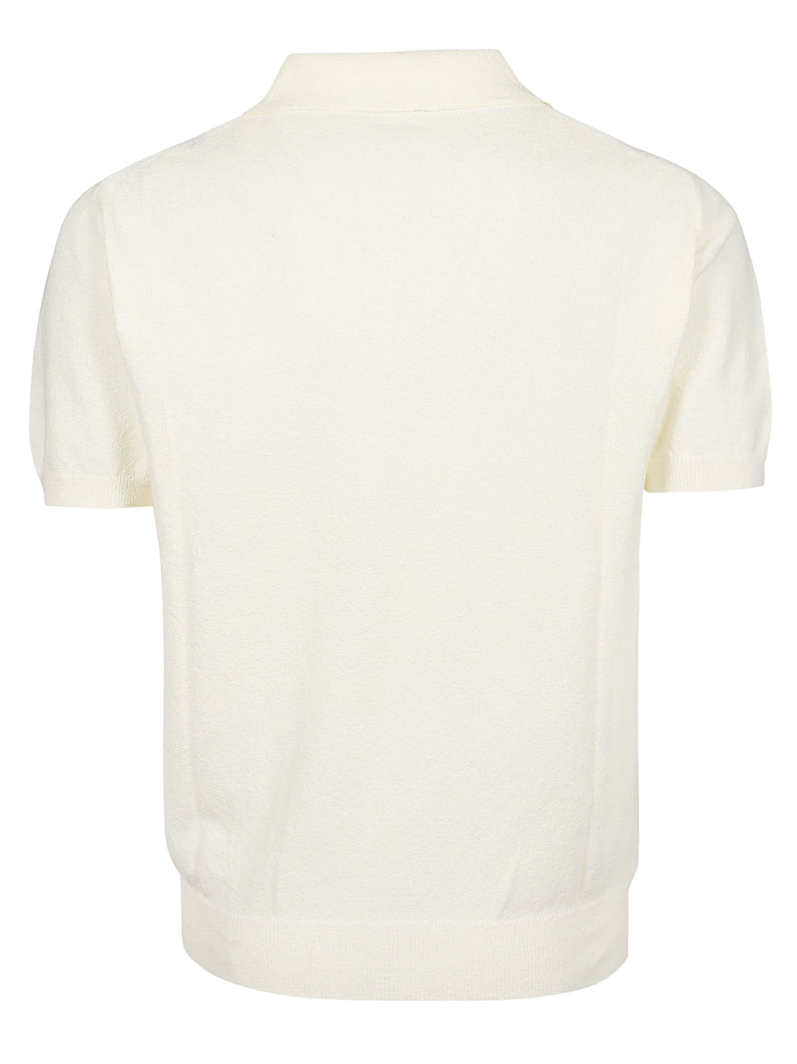 Shop Drumohr Jhonny Short Sleeve Polo Shirt In Bianco