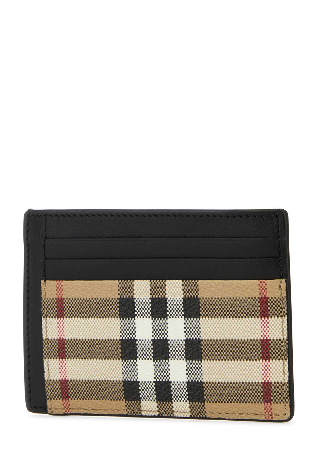 Shop Burberry Printed Canvas Cardholder In Archivebeige