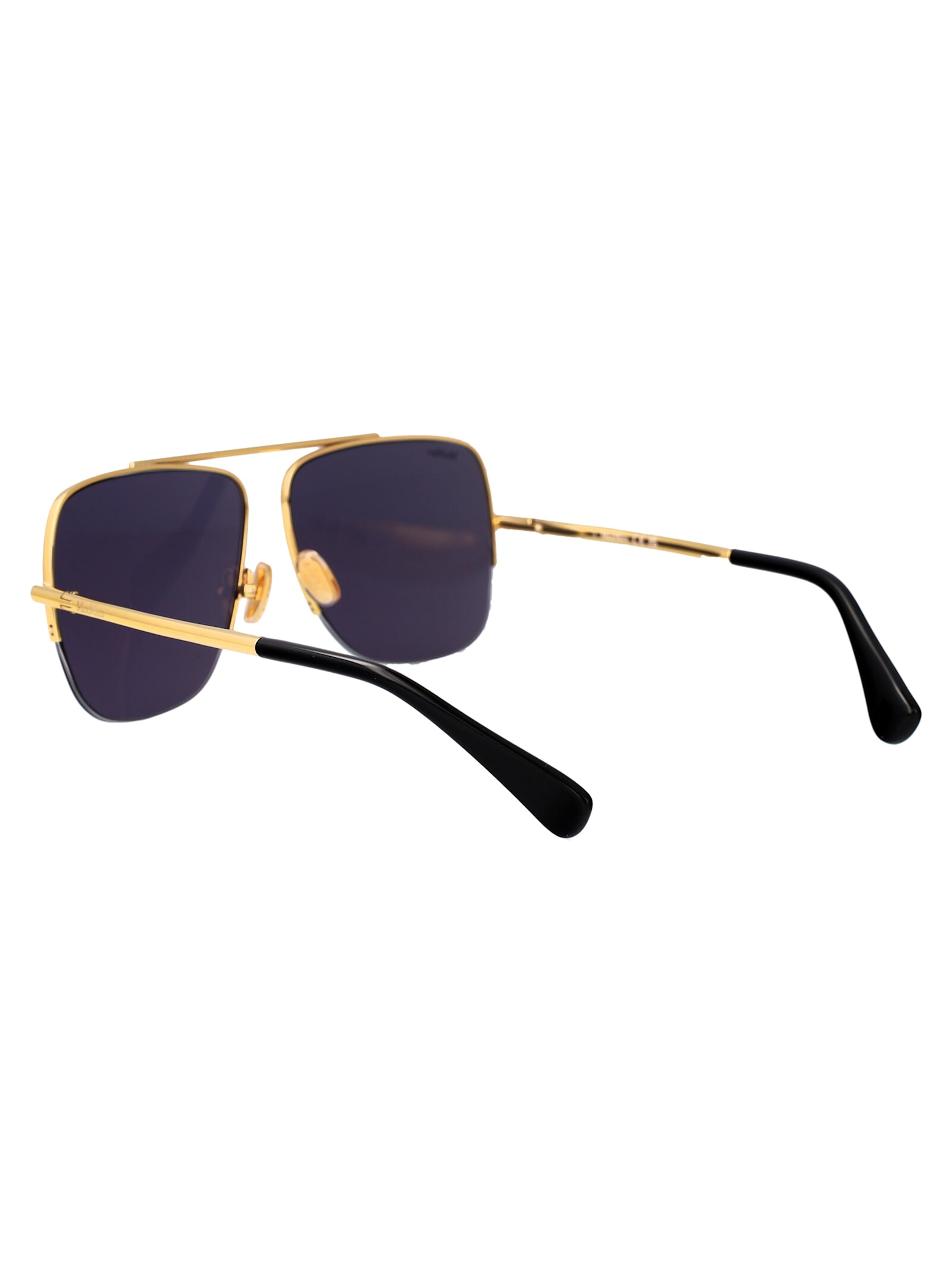 Shop Max Mara Mm0121/s Sunglasses In Gold Blue