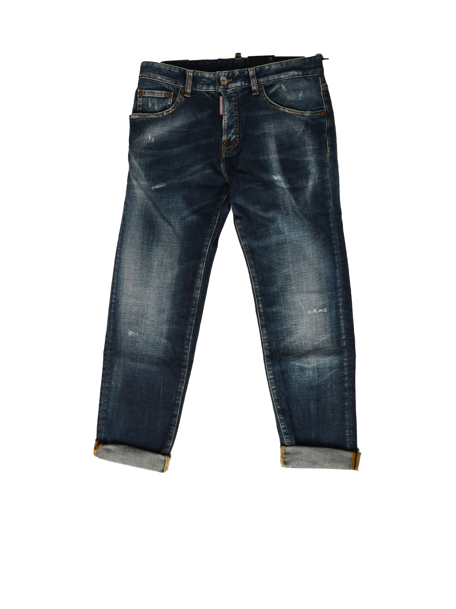 Dsquared2 Washed Jeans With Scratches
