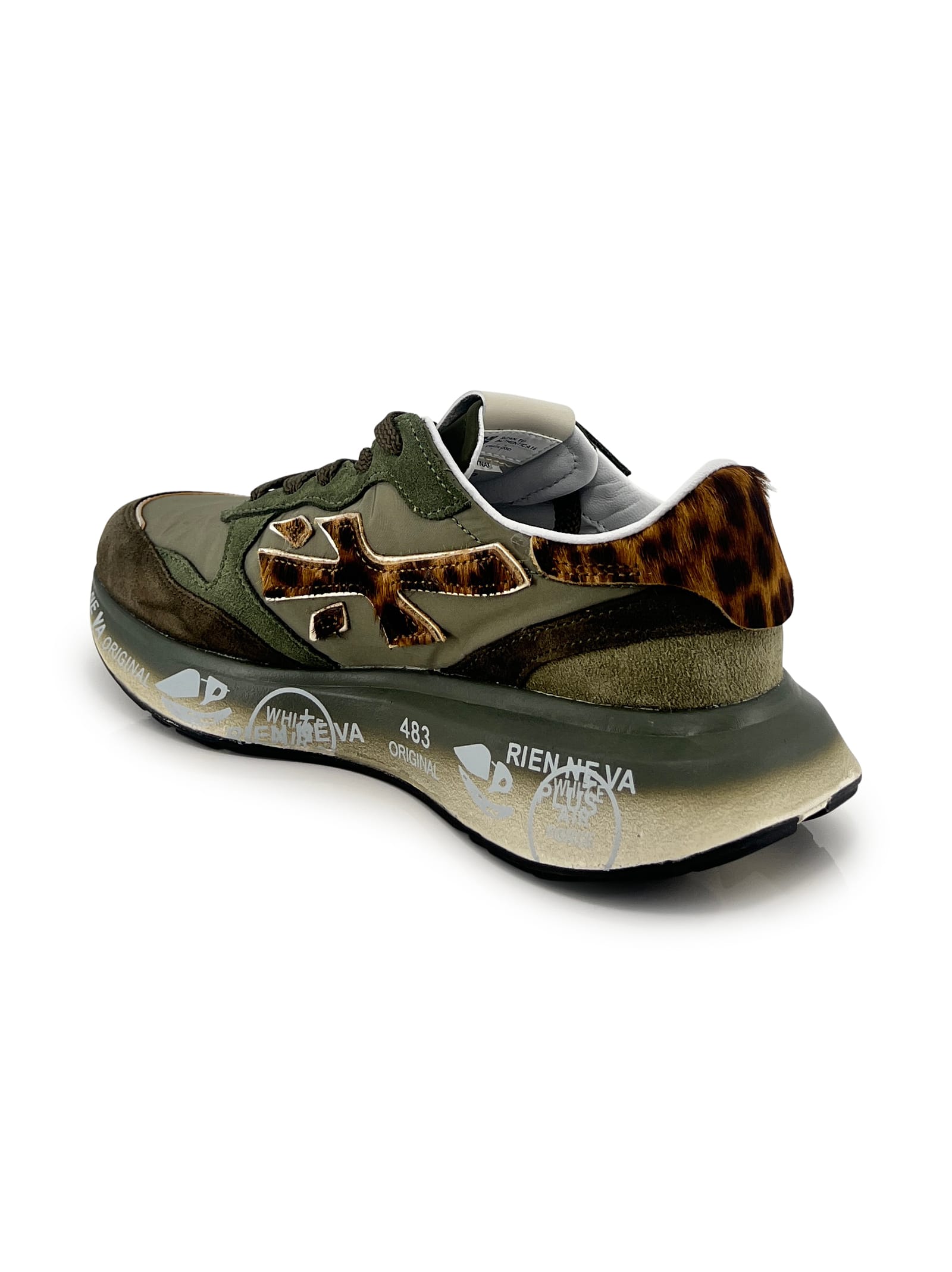 Premiata Lauryn Sneakers Suede And Fabric Design In Green