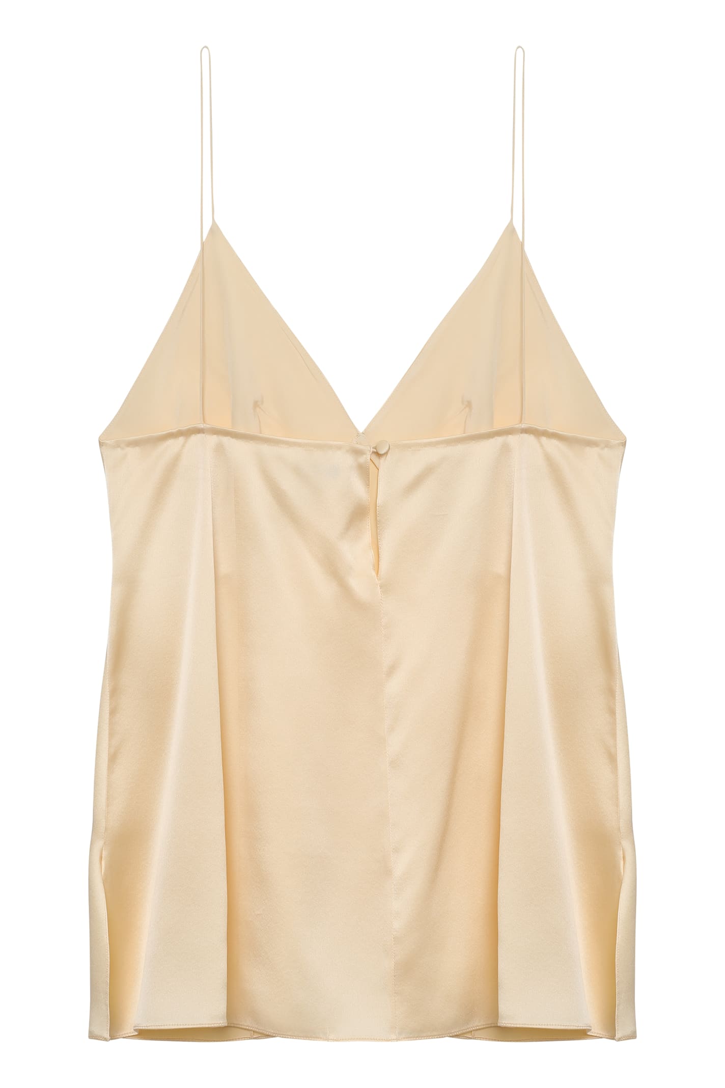 Khaite Grisella Silk Top In Neutral