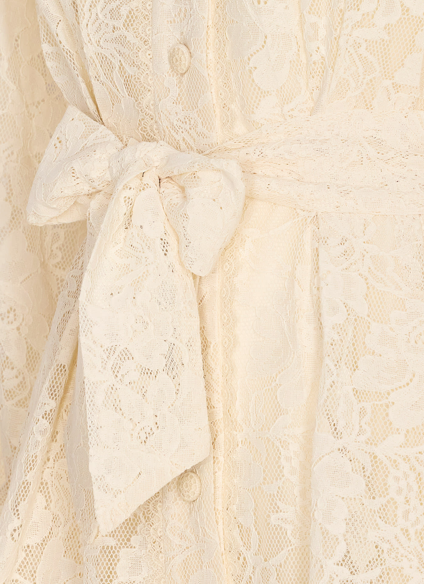 Zimmermann Waist Belt Lace Detail Mini Dress In White