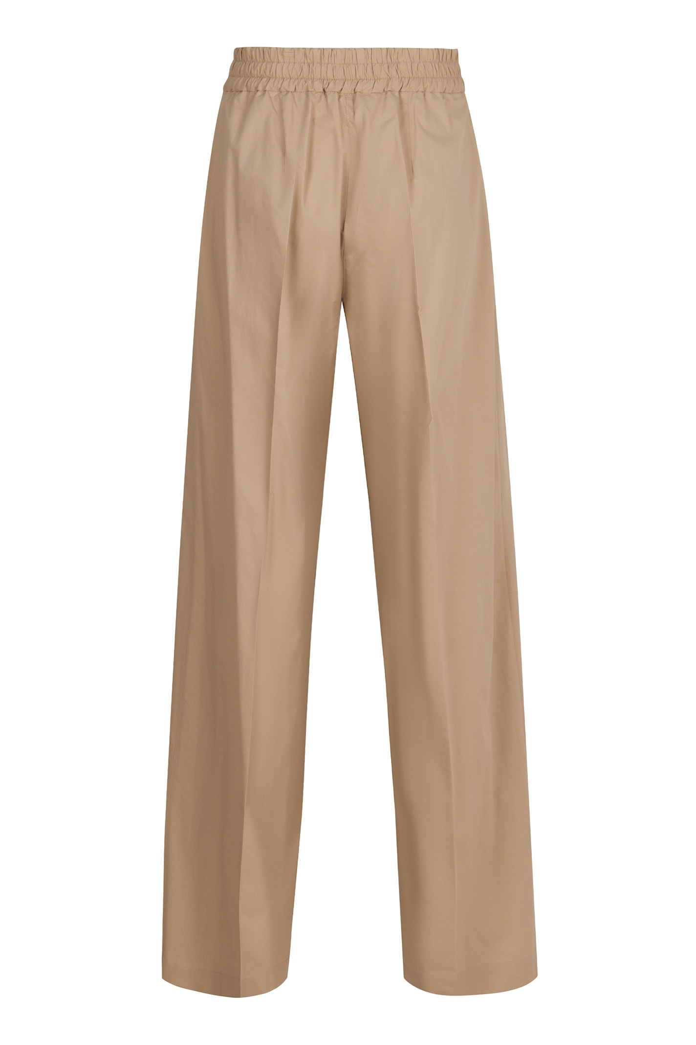 P.a.r.o.s.h Parosh Cotton Wide Leg Trousers In Beige