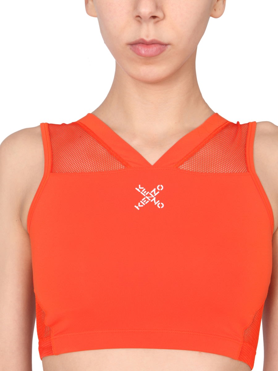 Shop Kenzo Sporty Top In Orange