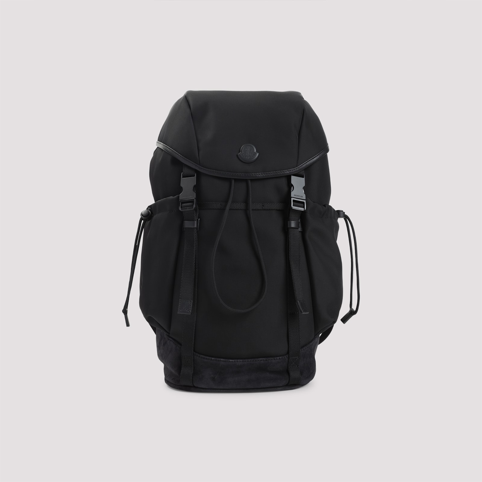 Moncler Logo-patch Backpack In Black