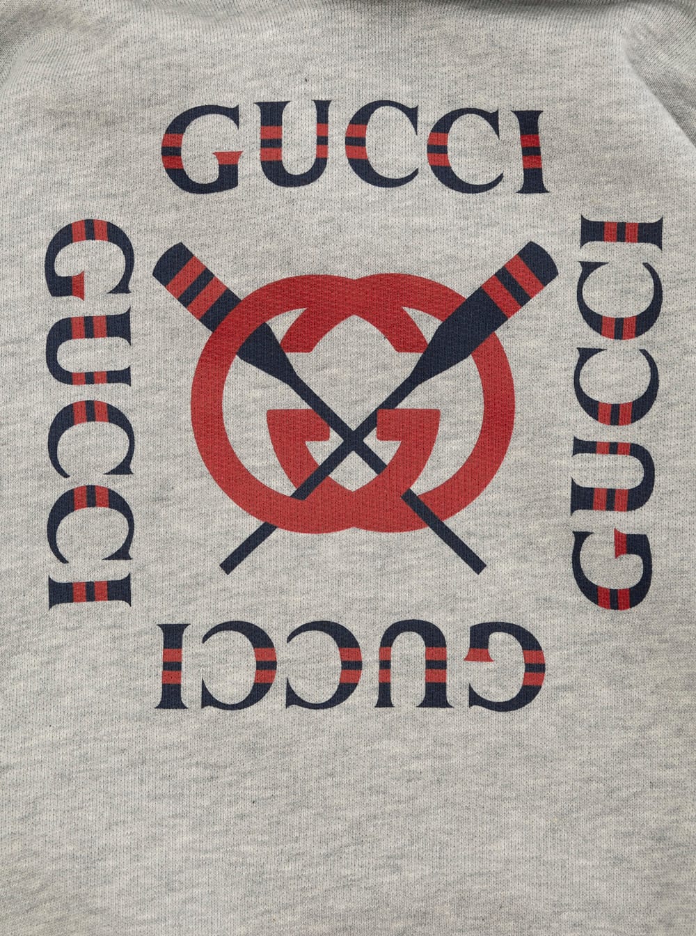 Gucci Grey Sweatshirt With Hood And Logo On The Front In Cotton Boys In Gray