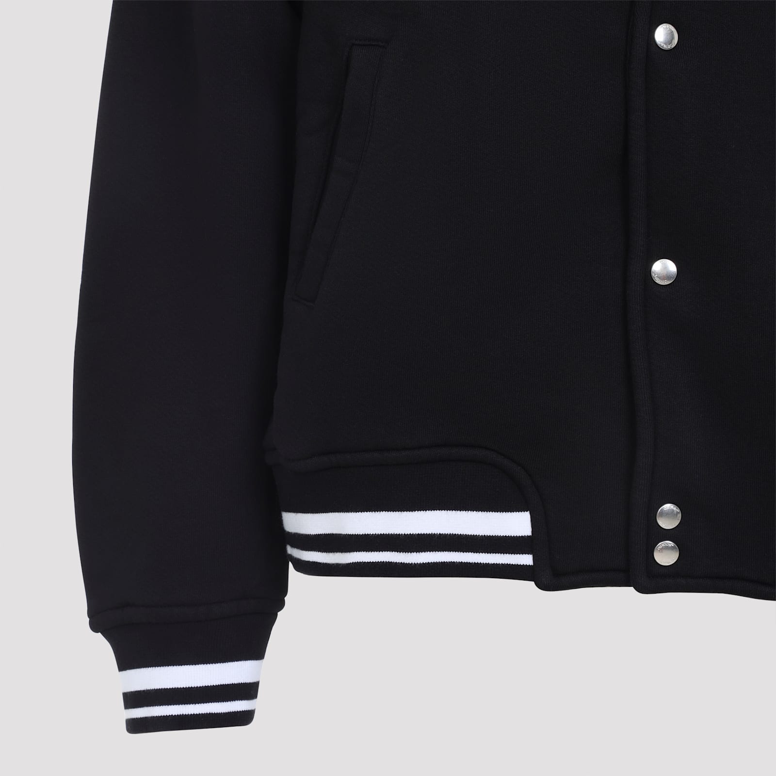 Off-white Off White Gothic Fleece Varsity Jacket In Black