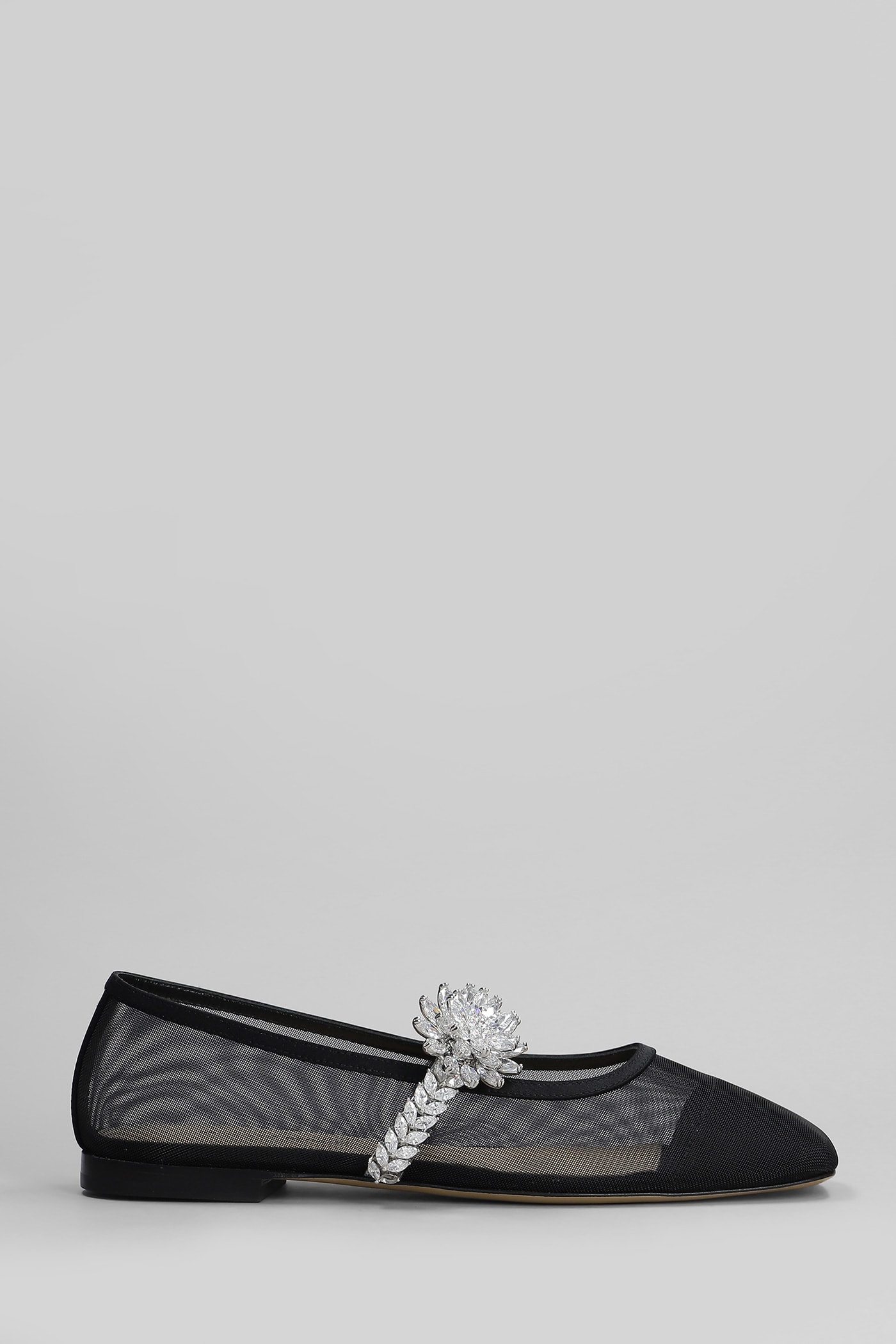 Ballet Flats In Black Fabric
