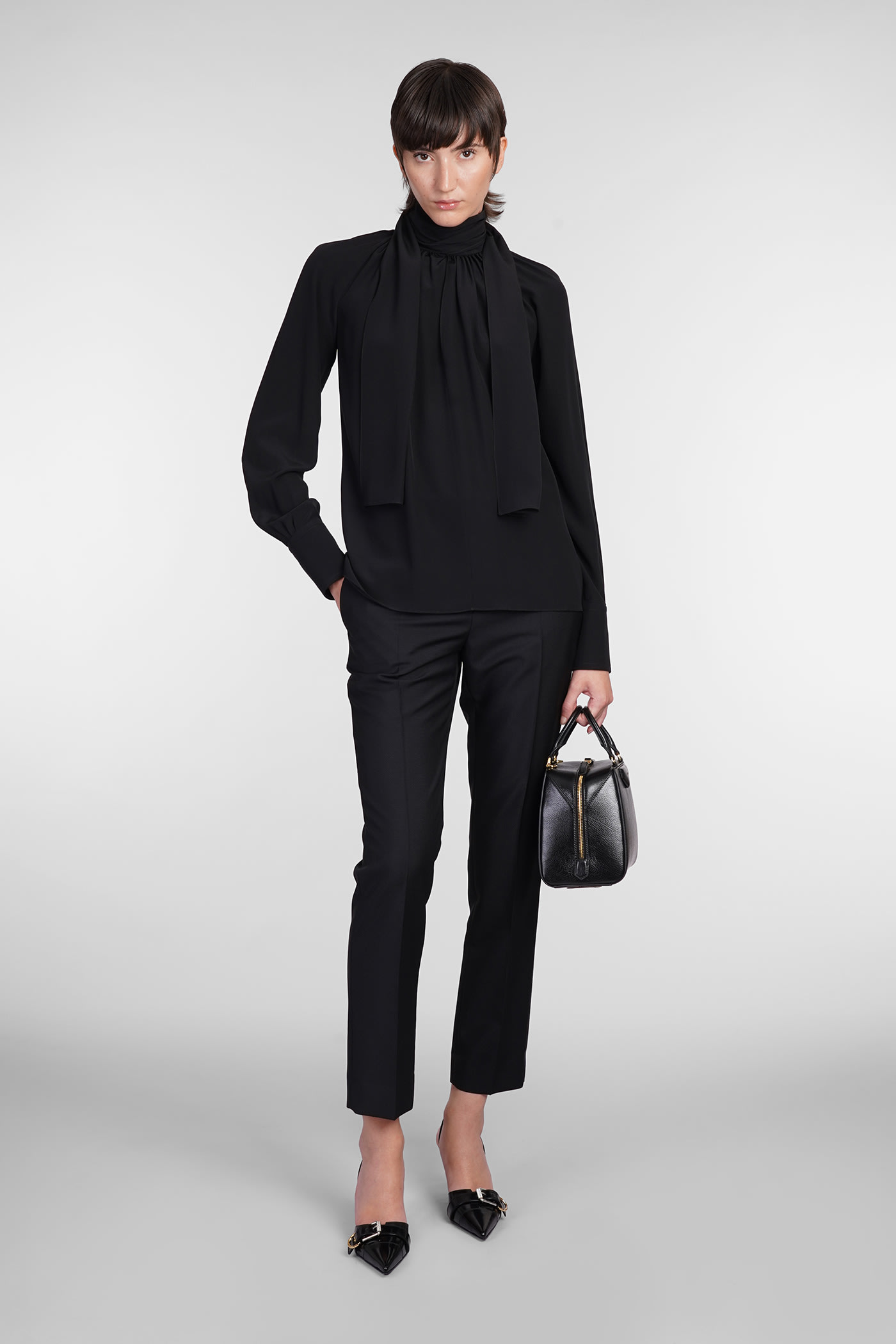 Shop Givenchy Blouse In Black Silk