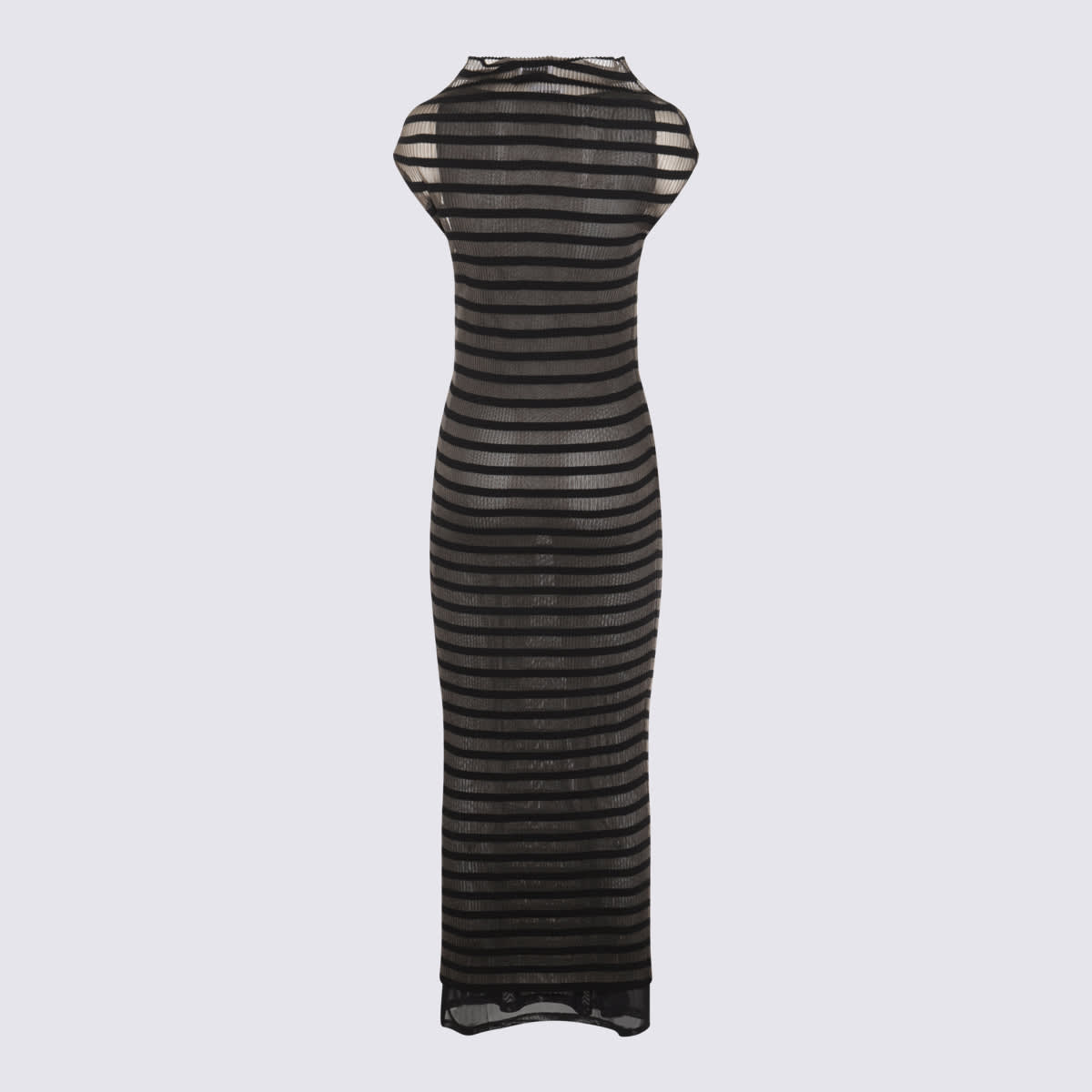 Shop Jean Paul Gaultier Black Viscose Maxi Dress