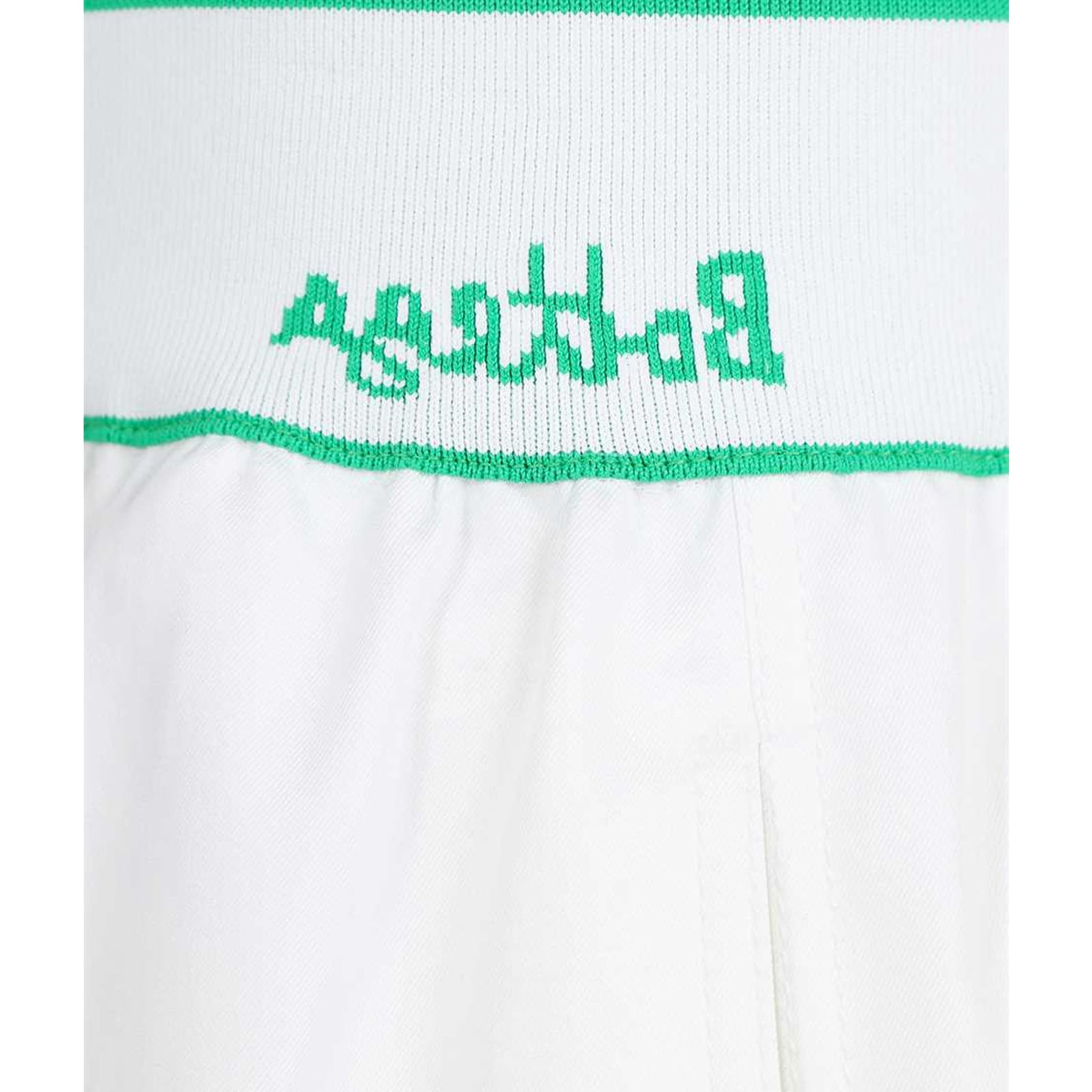 Shop Bottega Veneta Cotton Logo Shorts In White