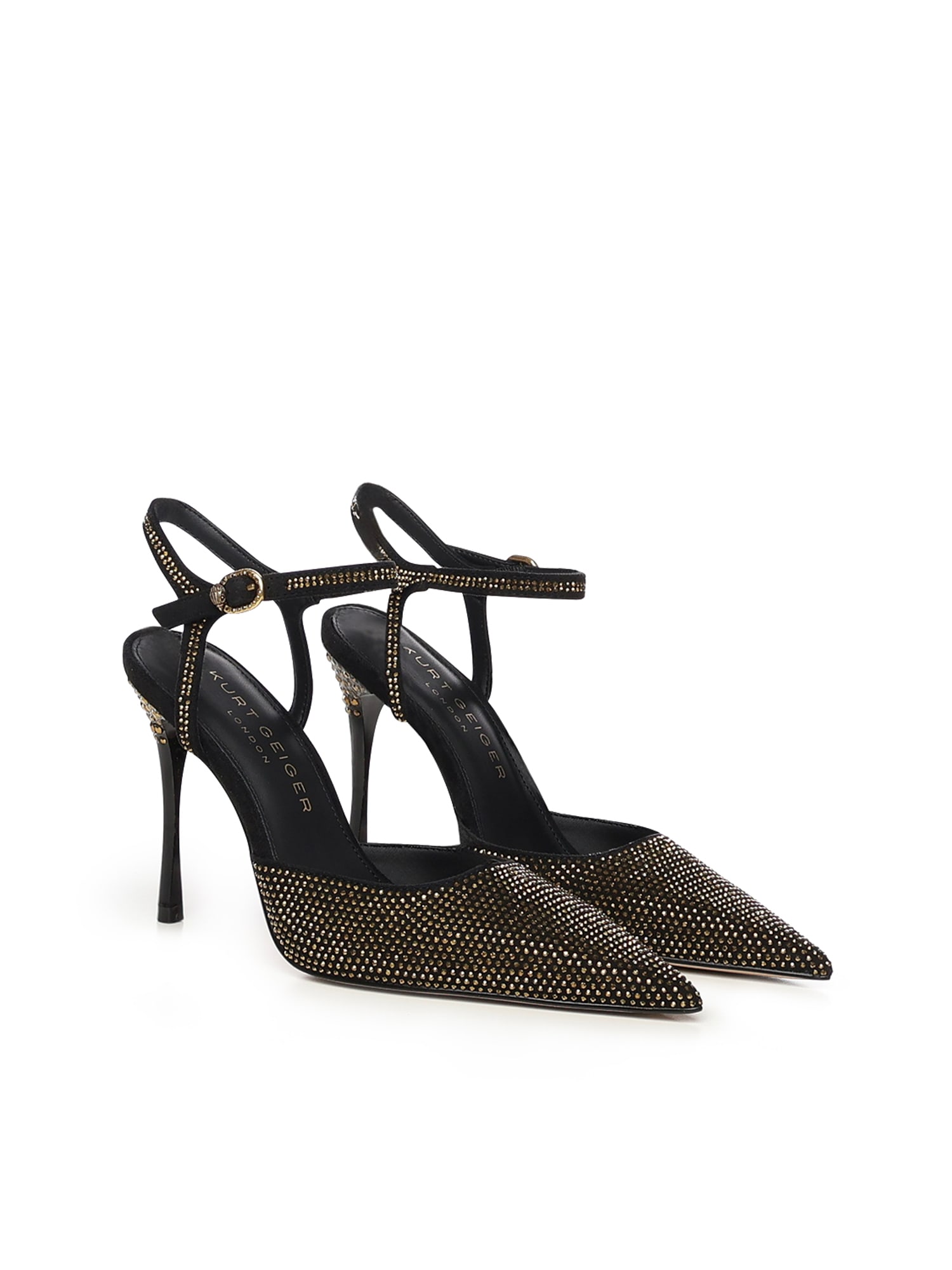 Kurt Geiger Mayfair Pumps With Crystals In Brown