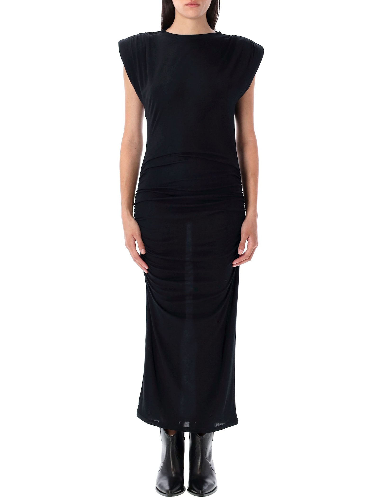Isabel Marant Étoile Marant Etoile Black Midi Dress In Black