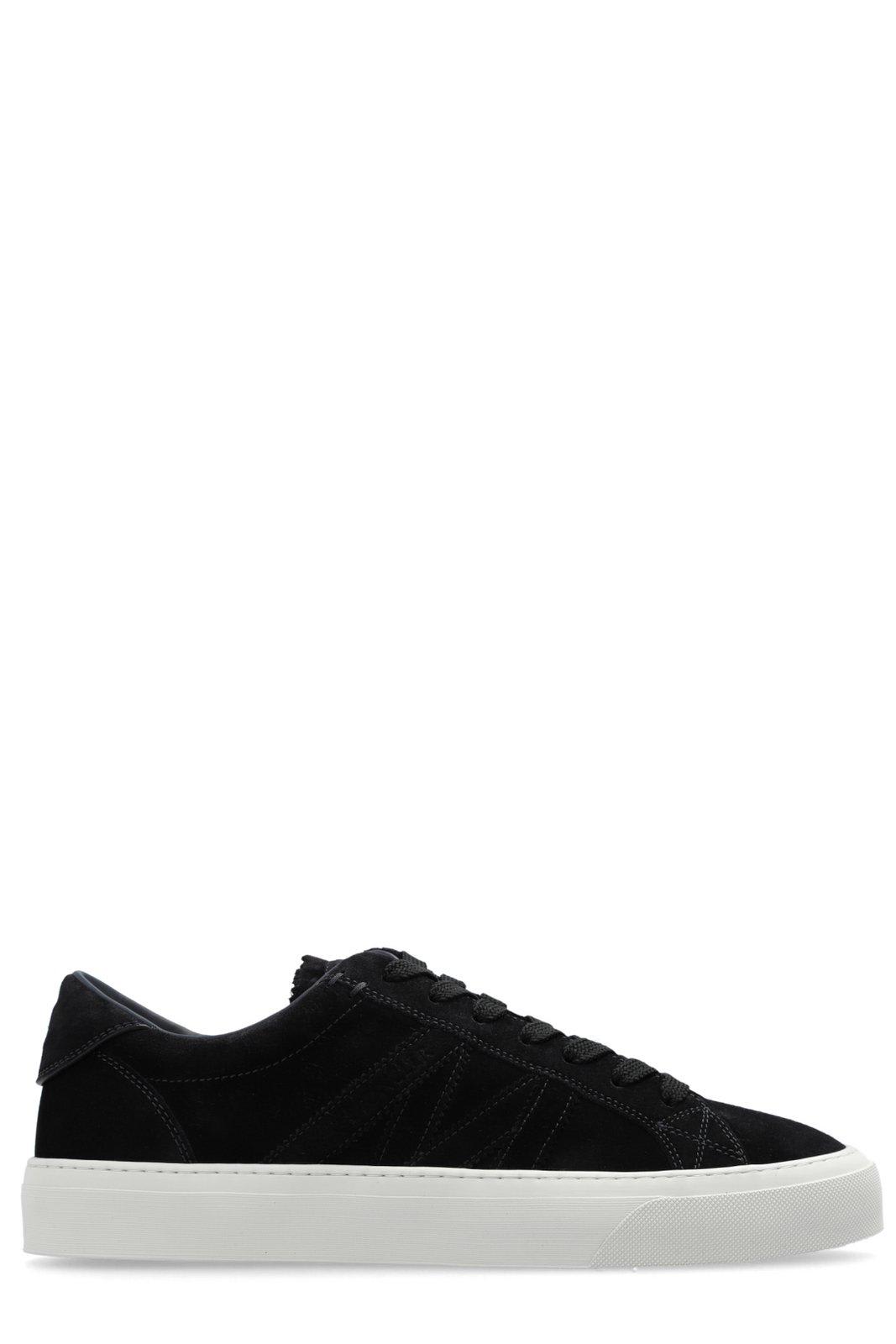 Shop Moncler Monaco M Lace-up Trainers In Black