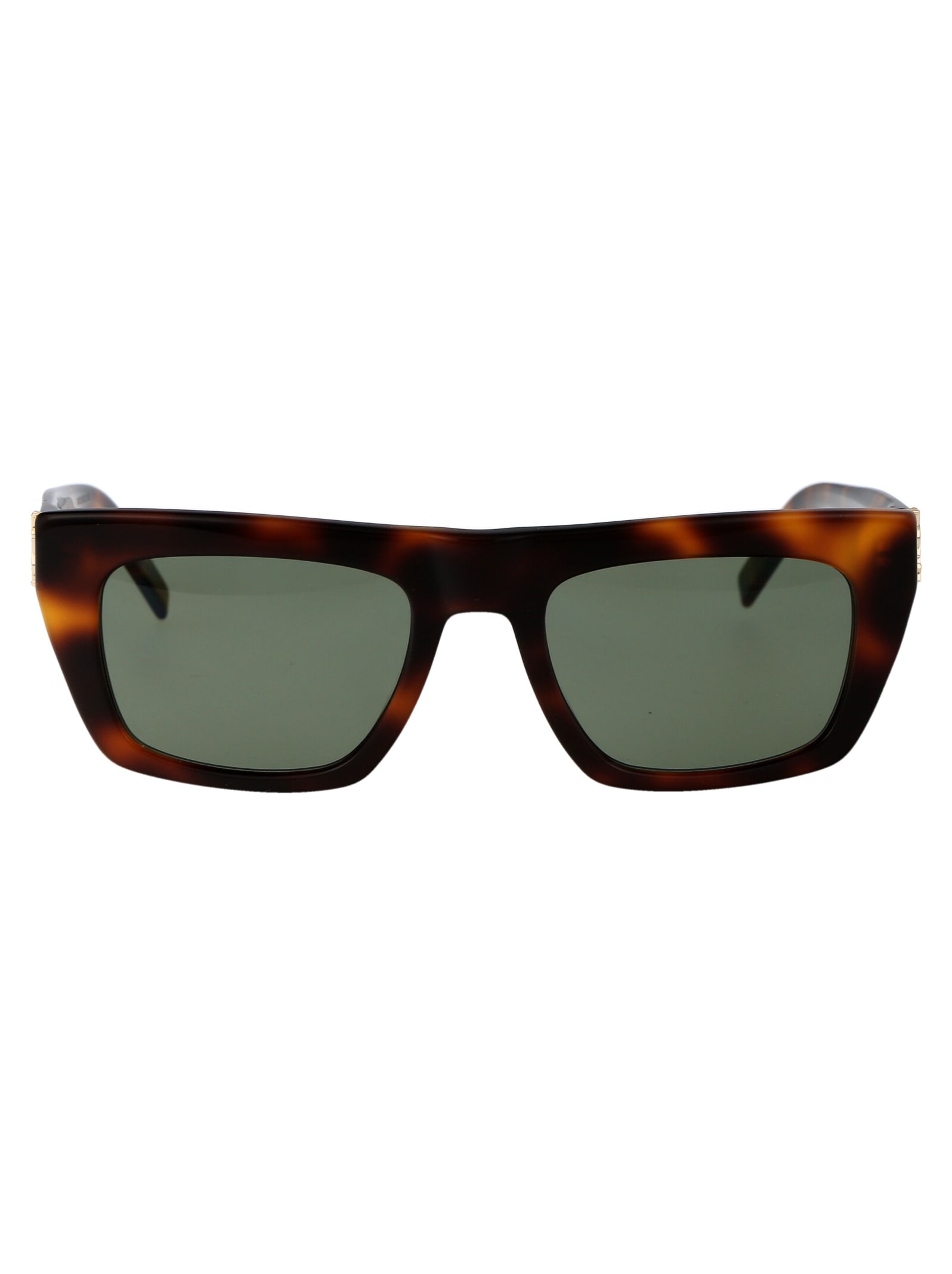 Shop Saint Laurent Sl M131 Sunglasses In 003 Havana Havana Green