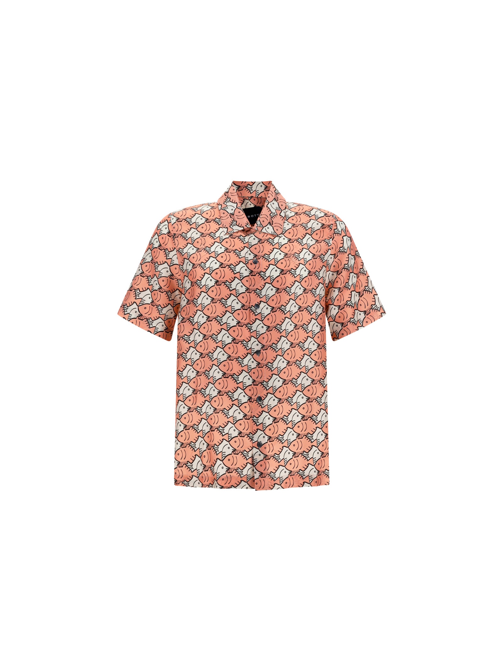 Botter Classic Short-sleeve Shirt In Pink Fish Silk